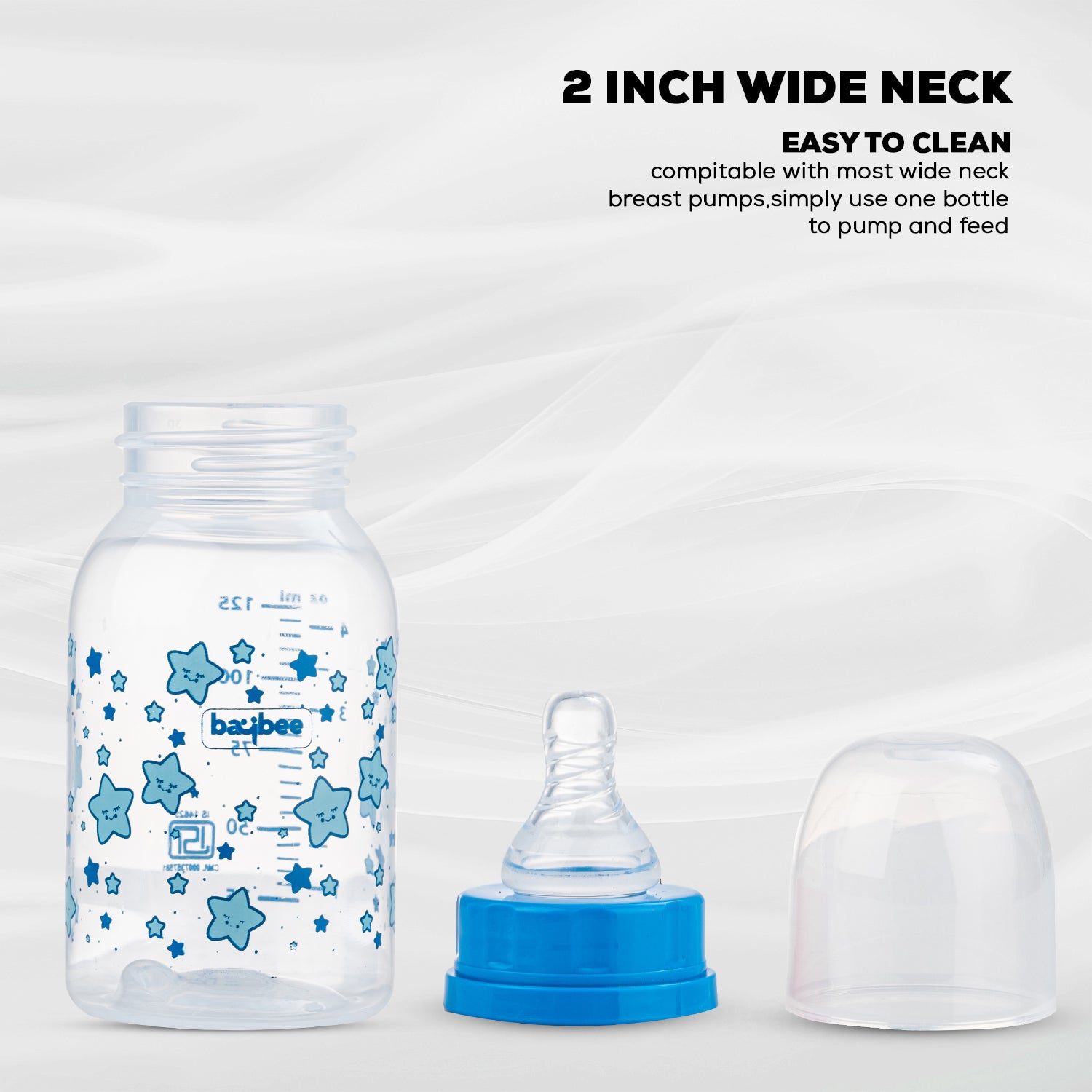 Leak Proof Anti Colic Feeding Bottle  - Slim - 125ML - 3M+ (Green) - The Minikin Store