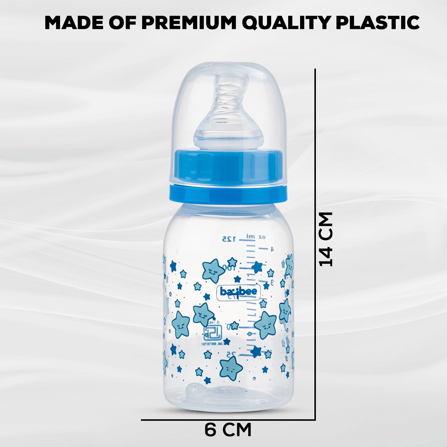 Leak Proof Anti Colic Feeding Bottle - Slim - 125ML - 3M+ (Green) - The Minikin Store