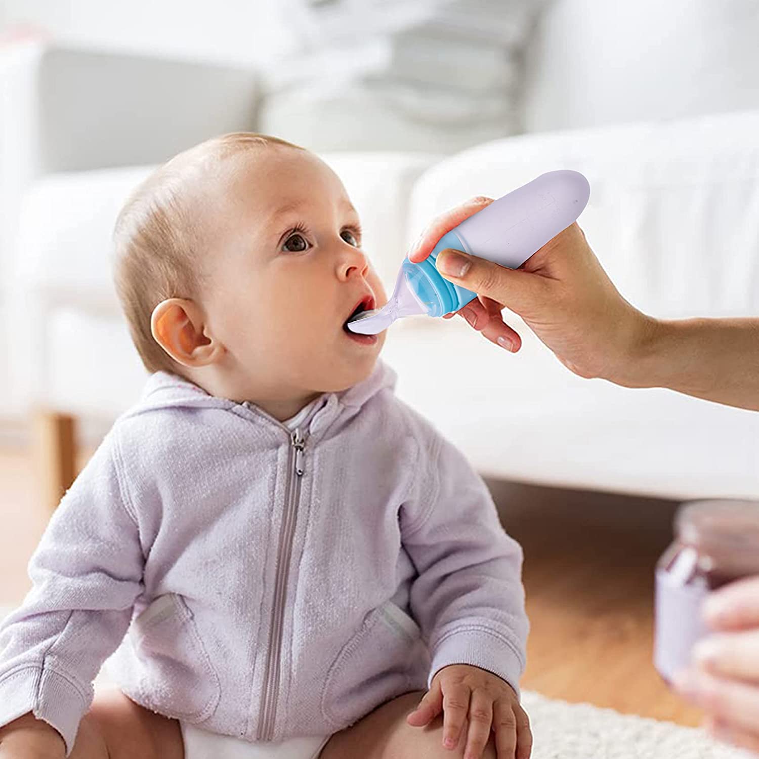 Food Squeeze Feeder - Anti-Colic & BPA Free (Blue) - The Minikin Store