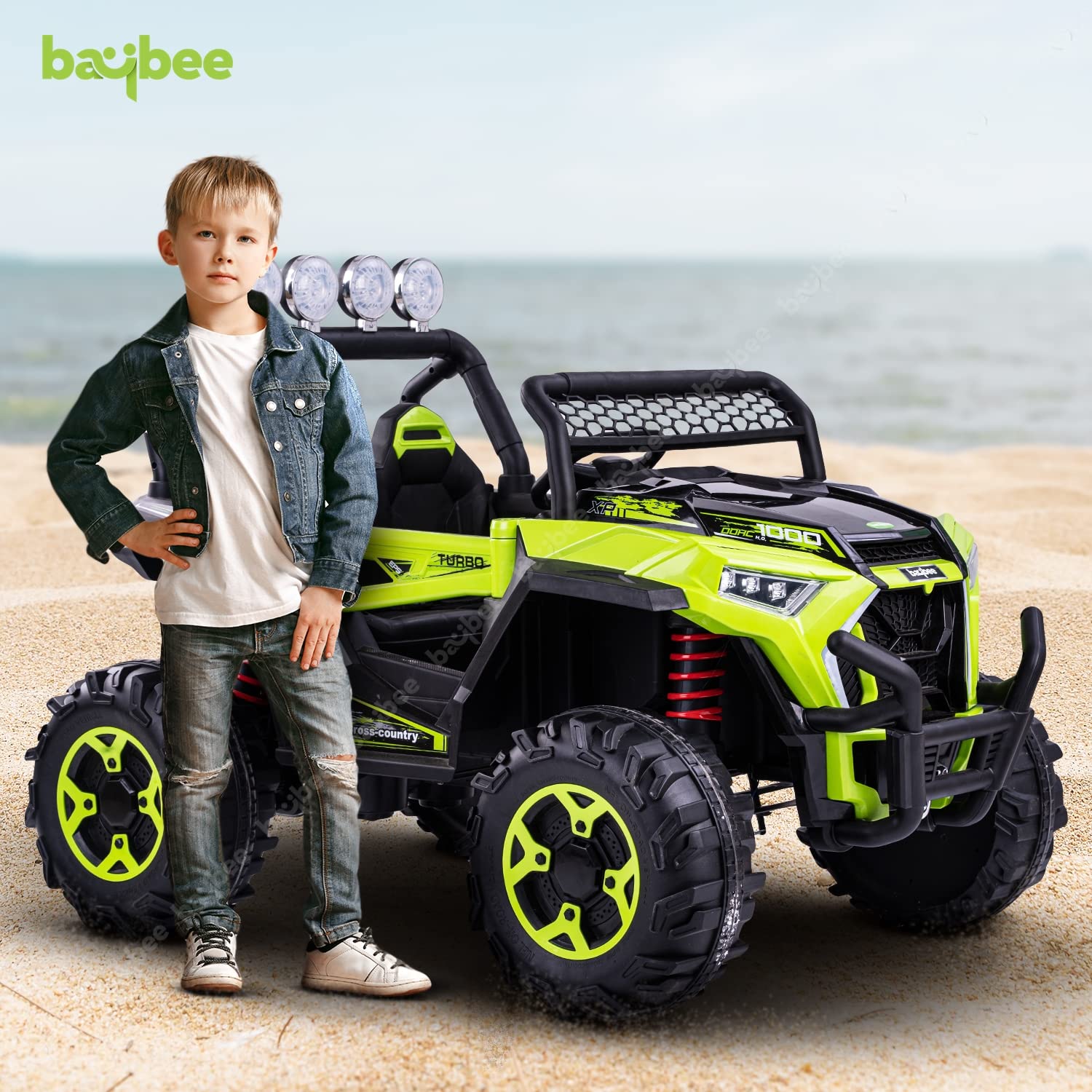 Minikin Wrath 4x4 Rechargeable Battery Operated Jeep I Large Size I 1 to 8 Years