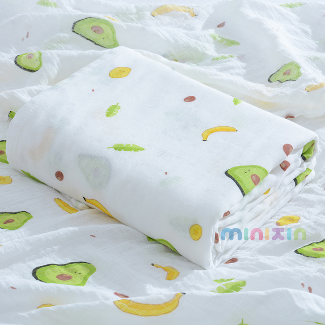 Premium 6 Layer Muslin Organic Cotton Swaddle Blanket/Swaddle wrap for New Born - Assorted Prints - The Minikin Store