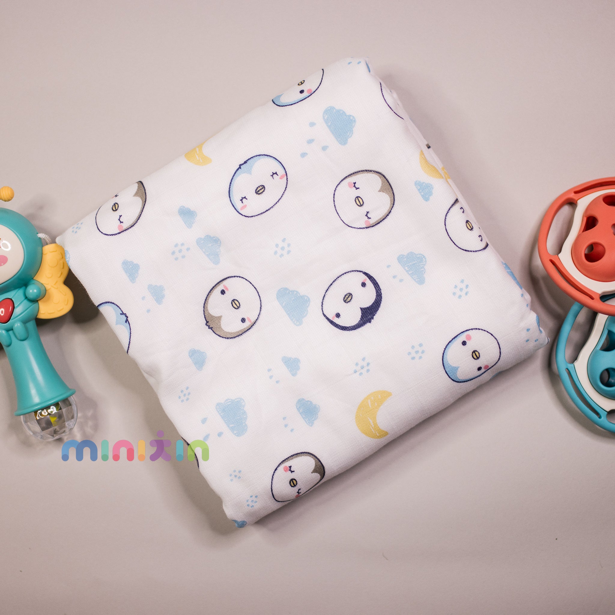 Premium 6 Layer Muslin Organic Cotton Swaddle Blanket/Swaddle wrap for New Born - Assorted Prints - The Minikin Store