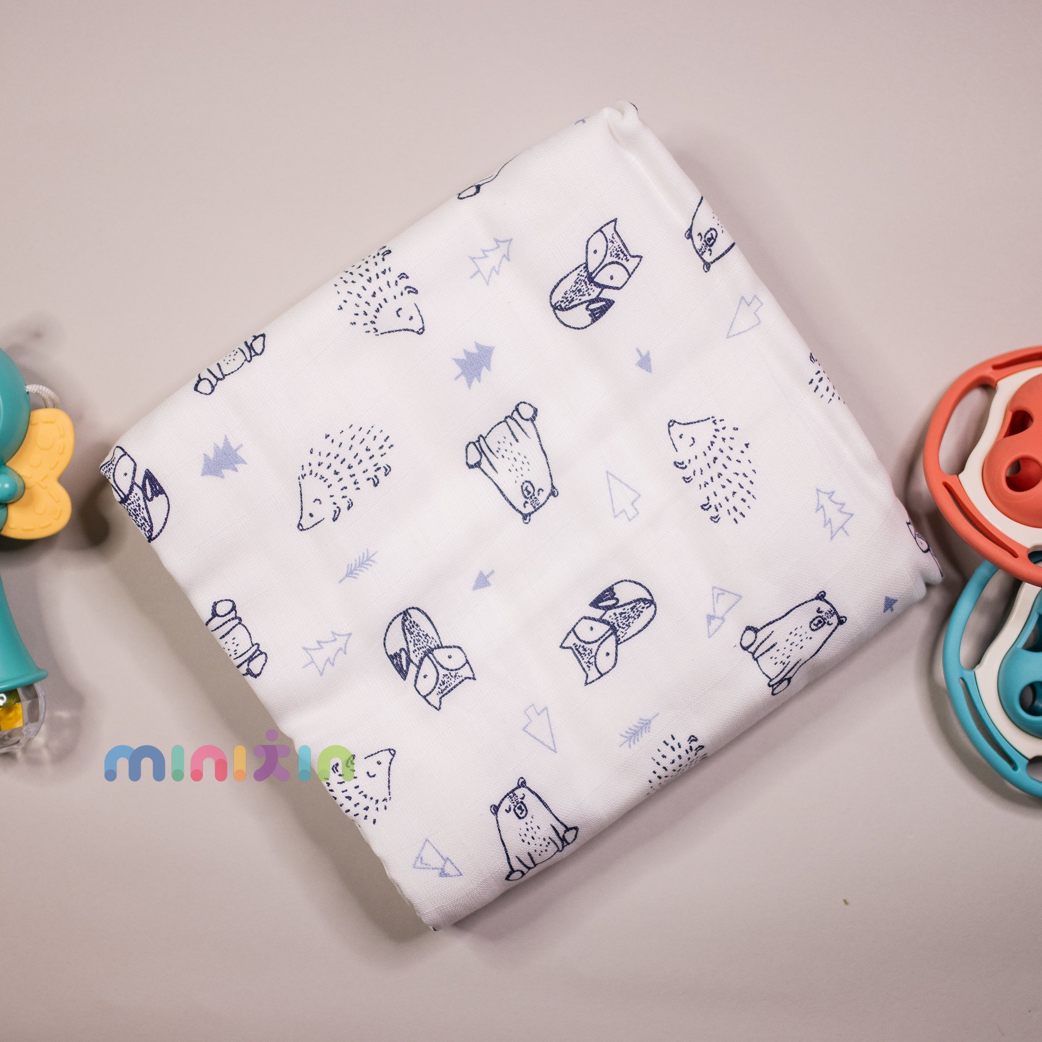 Premium 6 Layer Muslin Organic Cotton Swaddle Blanket/Swaddle wrap for New Born - Assorted Prints - The Minikin Store
