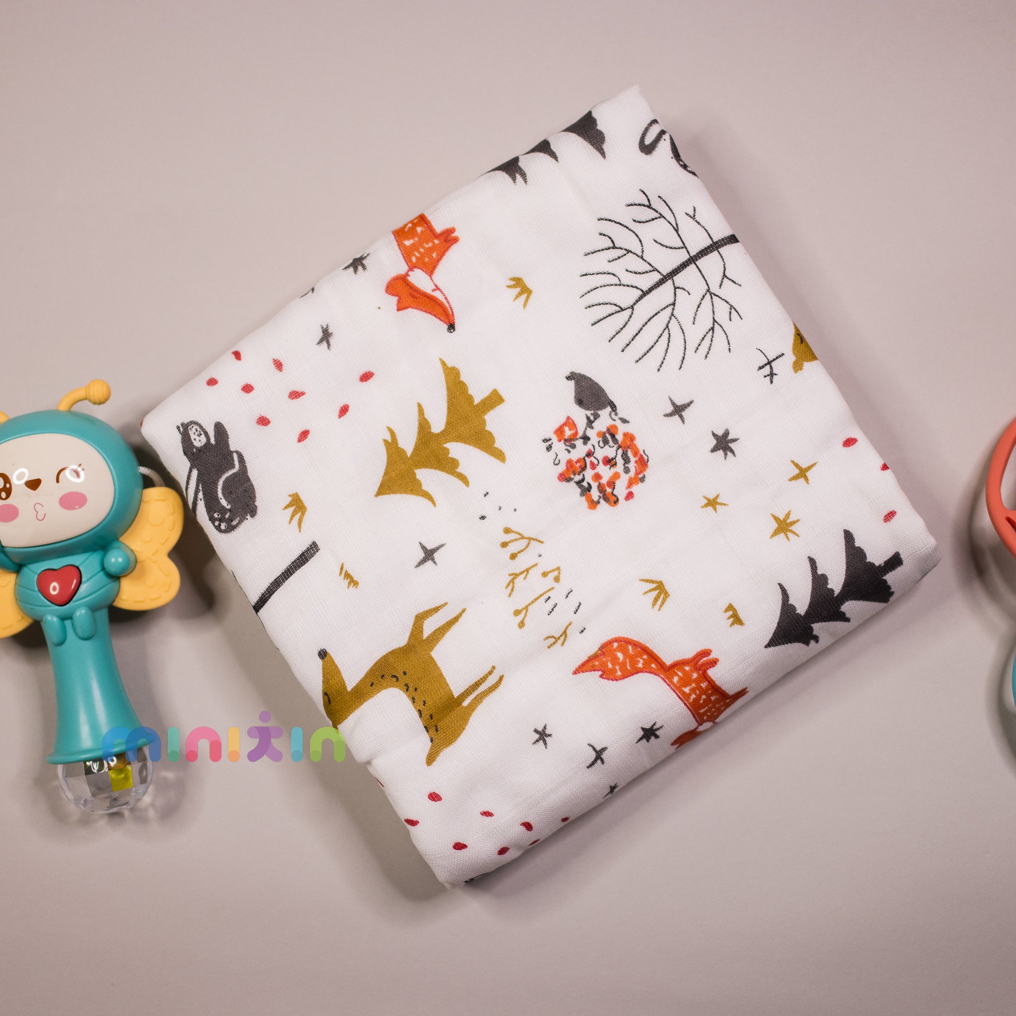Premium 6 Layer Muslin Organic Cotton Swaddle Blanket/Swaddle wrap for New Born - Assorted Prints - The Minikin Store