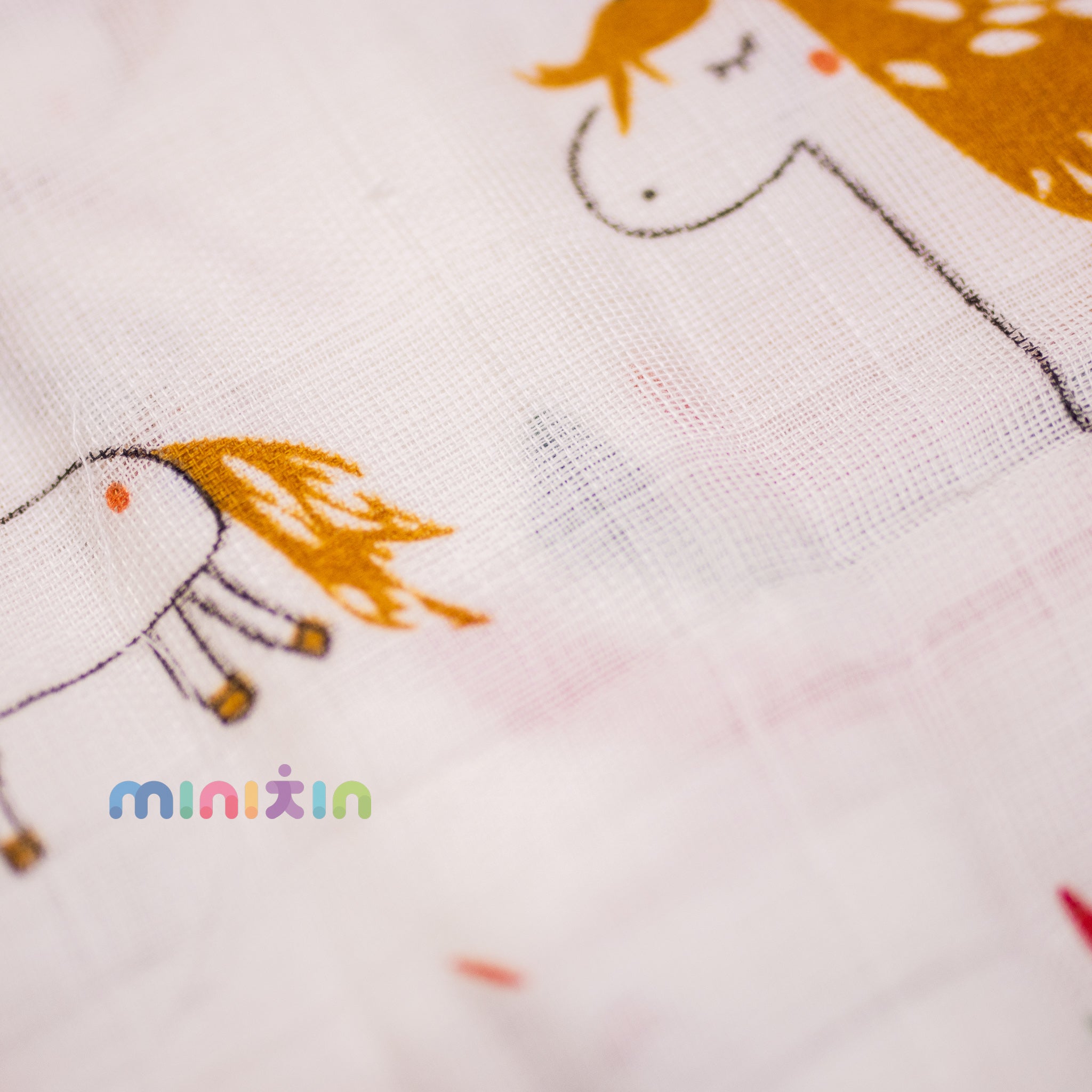 Premium Muslin 100% Organic Swaddle Blanket 106x106 cm - Pack of 3 - Assorted Prints - The Minikin Store