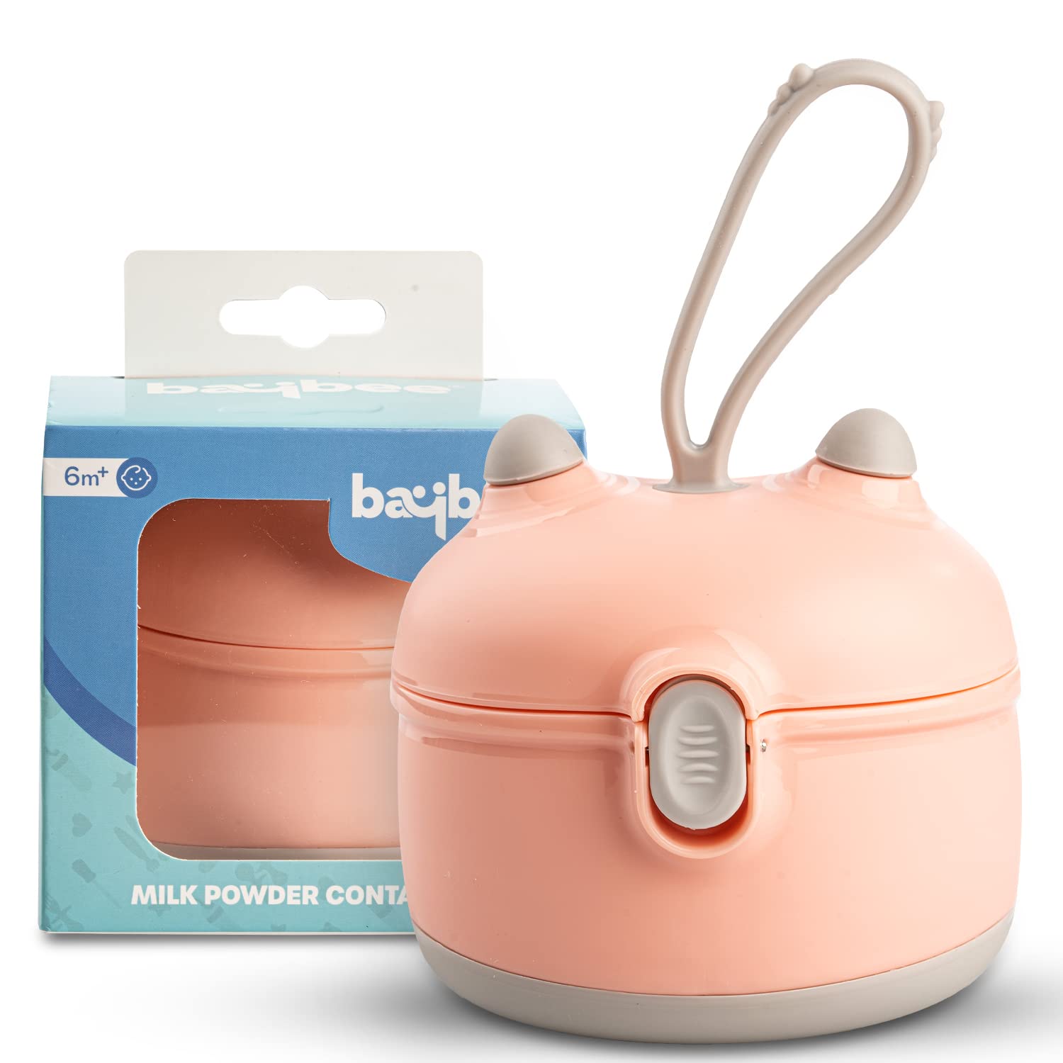 Minikin Portable Baby Formula Dispenser I Travel Milk Powder Formula Container with Scoop I Spill Proof Silicone Seal I Snacks Container