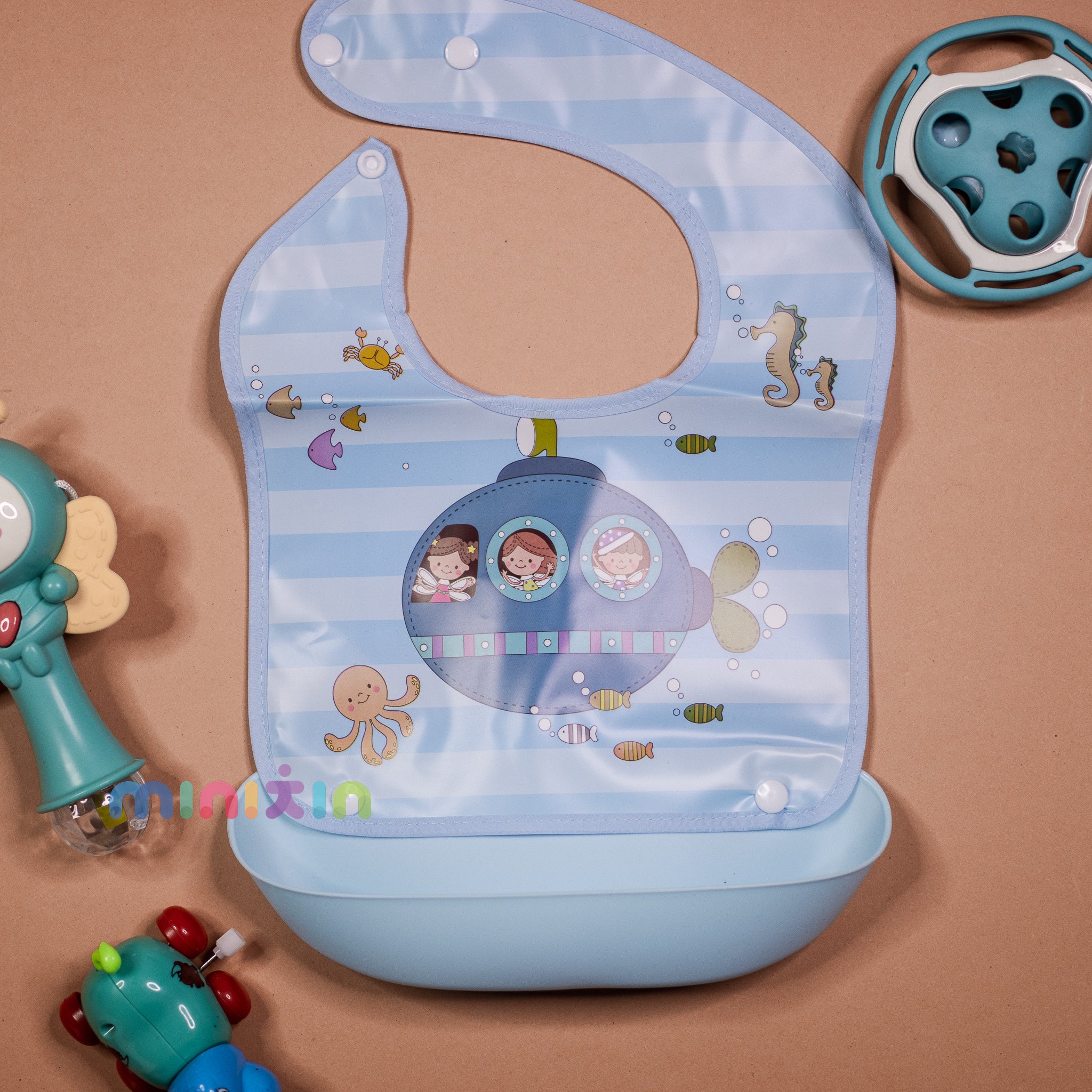 Food Catcher Baby Bib - Random Colour & Design