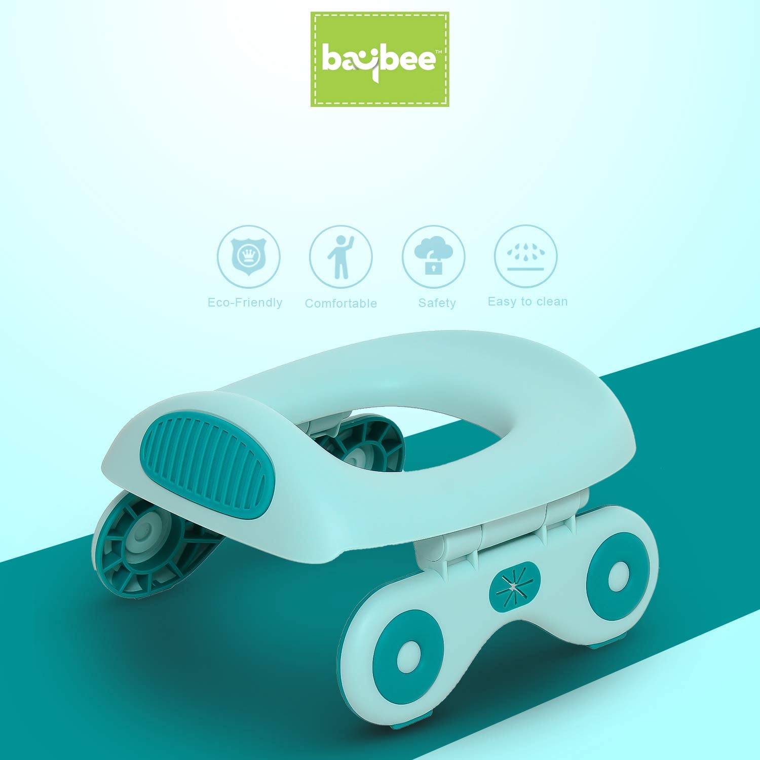 3 in 1 Baby Potty Training Seat - Anti Slip Silicone Bottom (Blue) - The Minikin Store