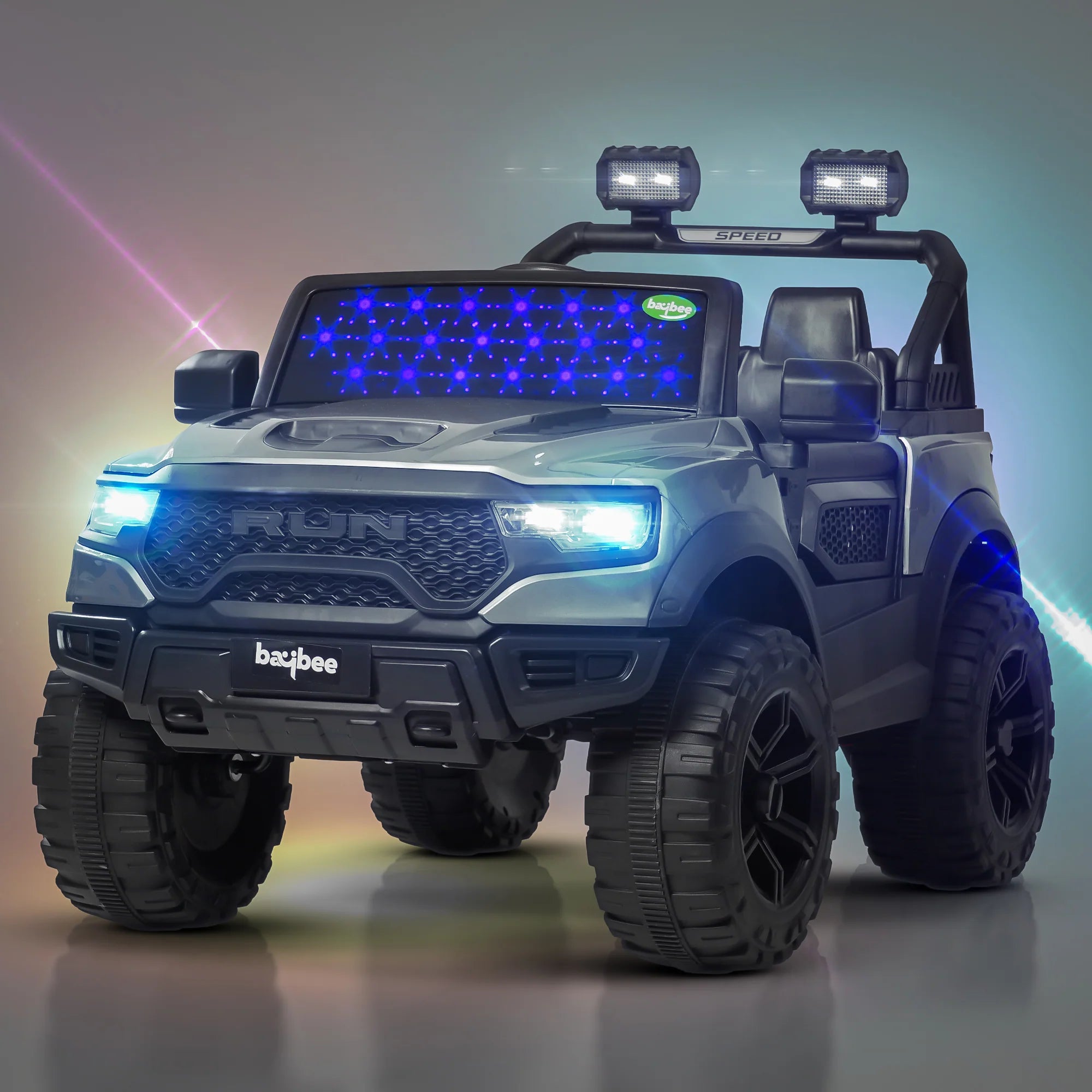 Minikin RAM 2x2 Electric Rechargeable Jeep | LED Head Lights & Music | 1-7 Years