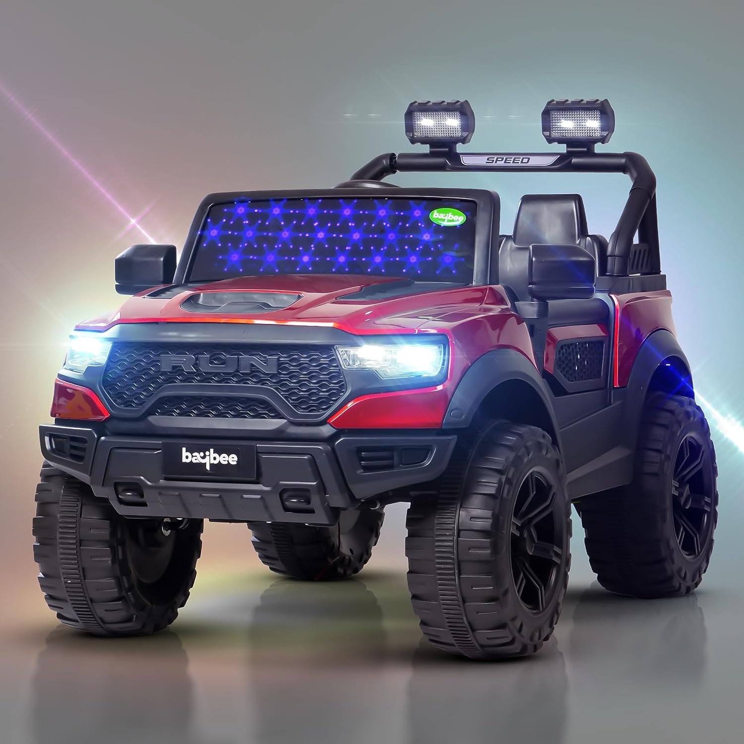 Minikin RAM 2x2 Electric Rechargeable Jeep | LED Head Lights & Music | 1-7 Years