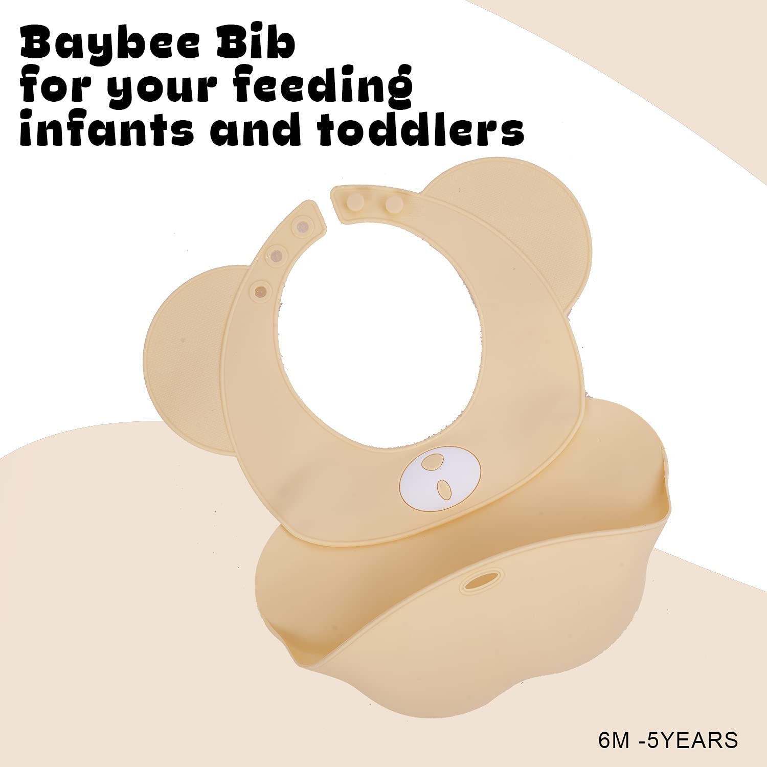 Silicone Baby Bib, BPA Free Soft, Durable & Adjustable