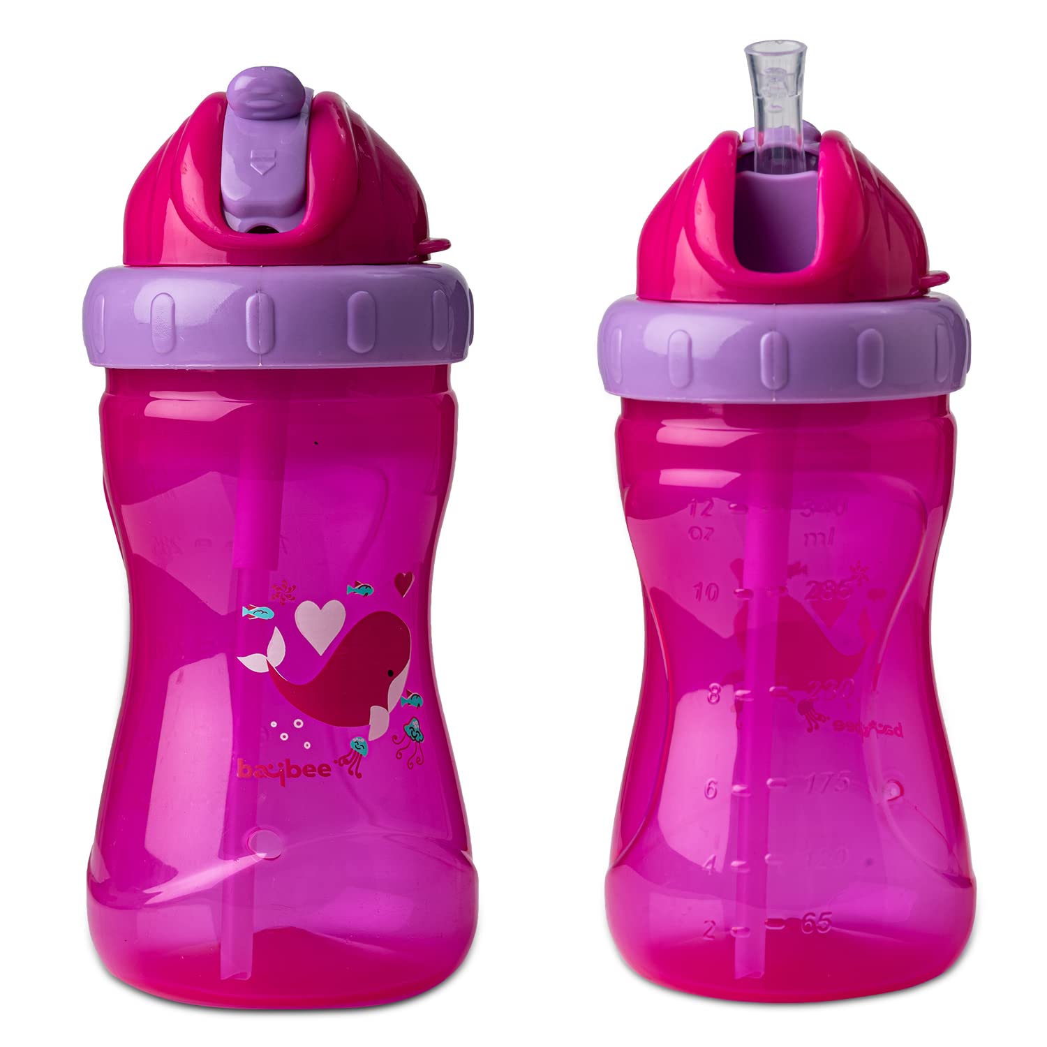 Anti-Spill Sippy Bottle - 340 ml - Pink - The Minikin Store