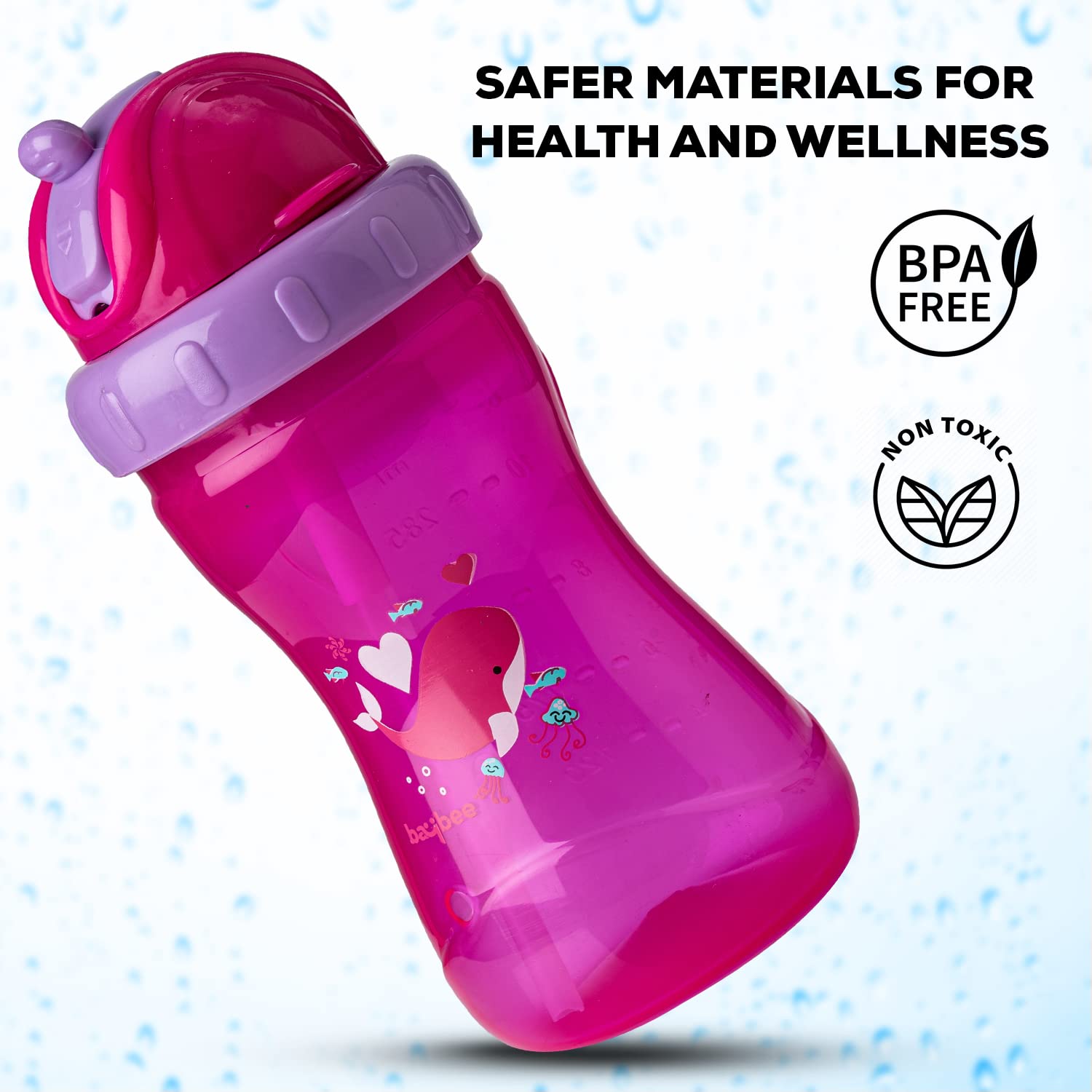 Anti-Spill Sippy Bottle - 340 ml - Pink - The Minikin Store