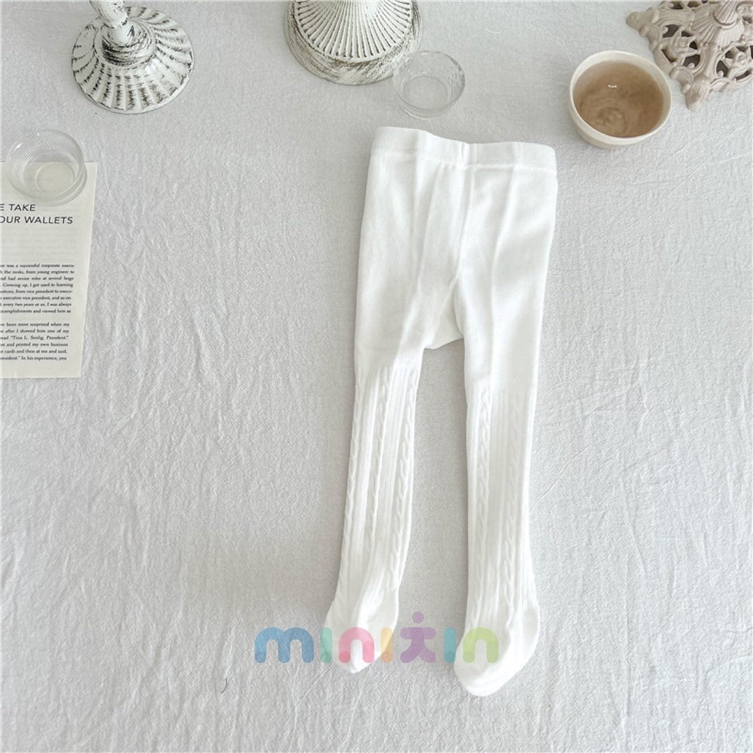 Full Length Cotton Winter Unisex Tights/Stockings - Off White - The Minikin Store