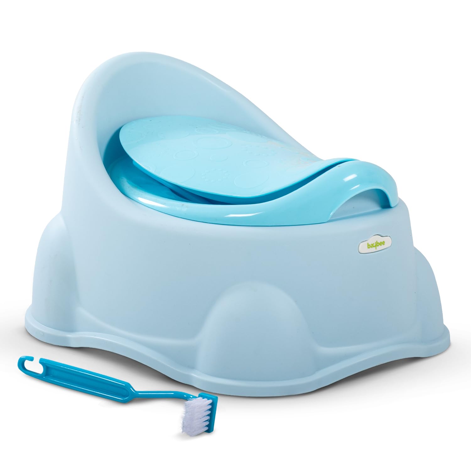 Minikin Cloudy Potty Training Seat for Kids Infants I Removable Potty Tray For Easy Cleaning  I Cleaning Brush & Closing Lid I  1-3 Years