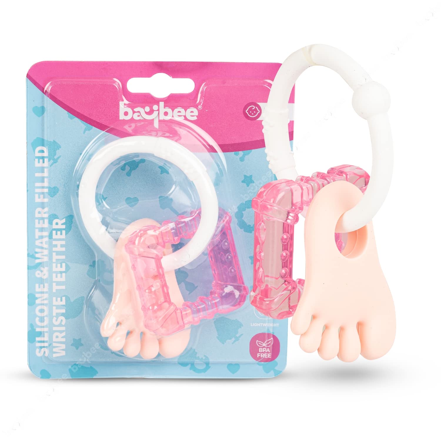 Minikin Baby Rattles & Ring Wrist Teether I Easy to Grasp and chew I BPA free with Smooth Edges