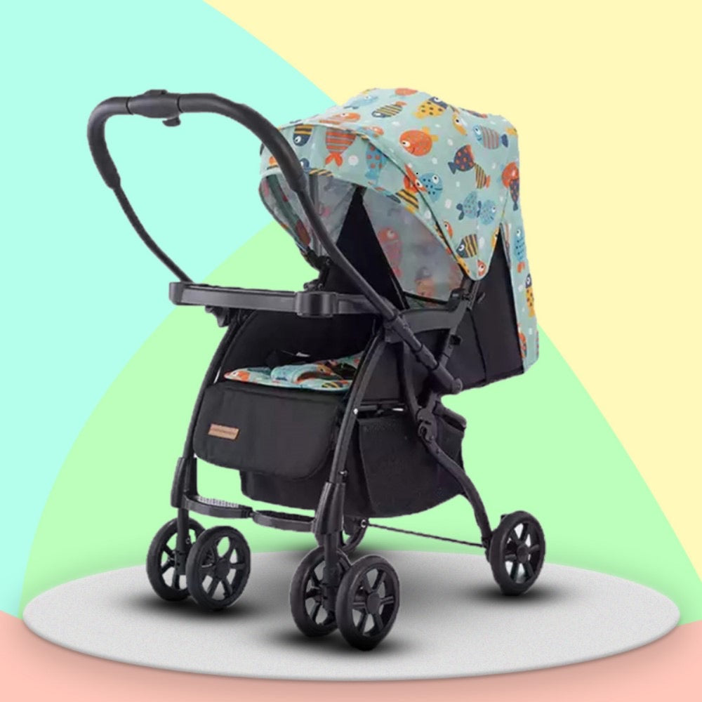 Pulse Reversible Handle Baby Stroller & Pram - Multi-Adjustment, Anti-Shock Wheels (Newborn to 4 Years)