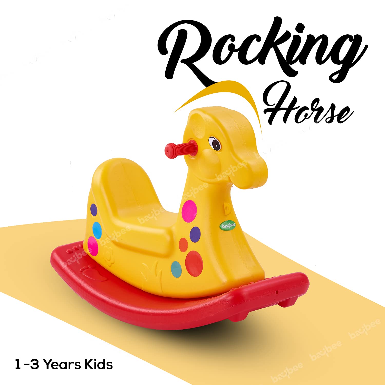 Minikin Kids Rocking Horse with Handle | 1-5 Years