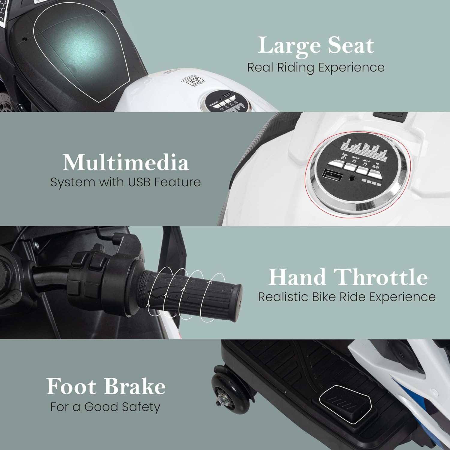 Minikin Agusta F4 Electric Rechargeable Superbike I Large Size Top Spec I 45KG Capacity I 2-14 Years