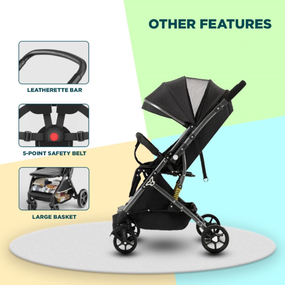 Nova Reversible Handle Baby Stroller & Pram - Multi-Adjustment, Anti-Shock Wheels (Newborn to 4 Years)