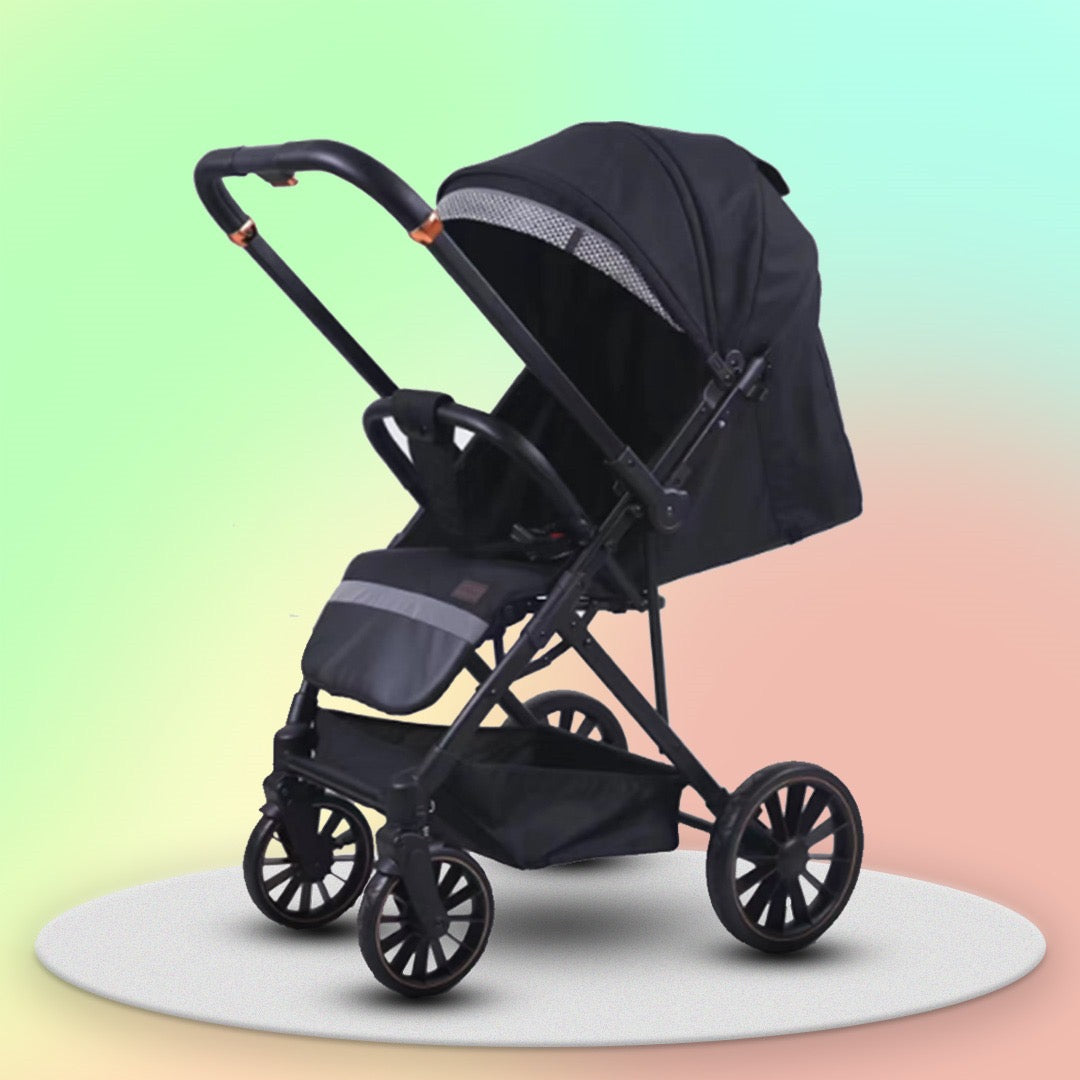 Stride Reversible Handle Baby Stroller & Pram - Multi-Adjustment, Anti-Shock Wheels (Newborn to 5 Years)