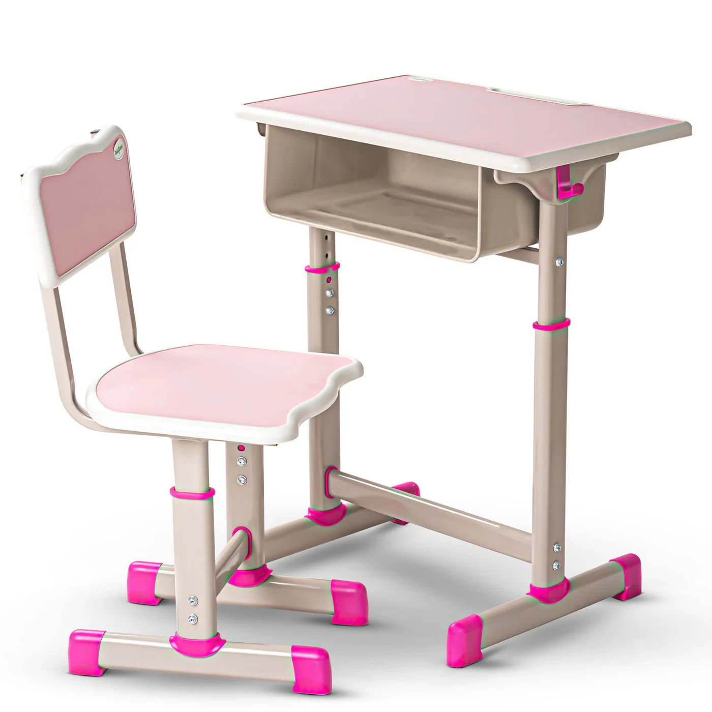 Minikin Bright Kids Study Table with Chair | 3 Height Adjustable Desk & Chair | 2-12 Years