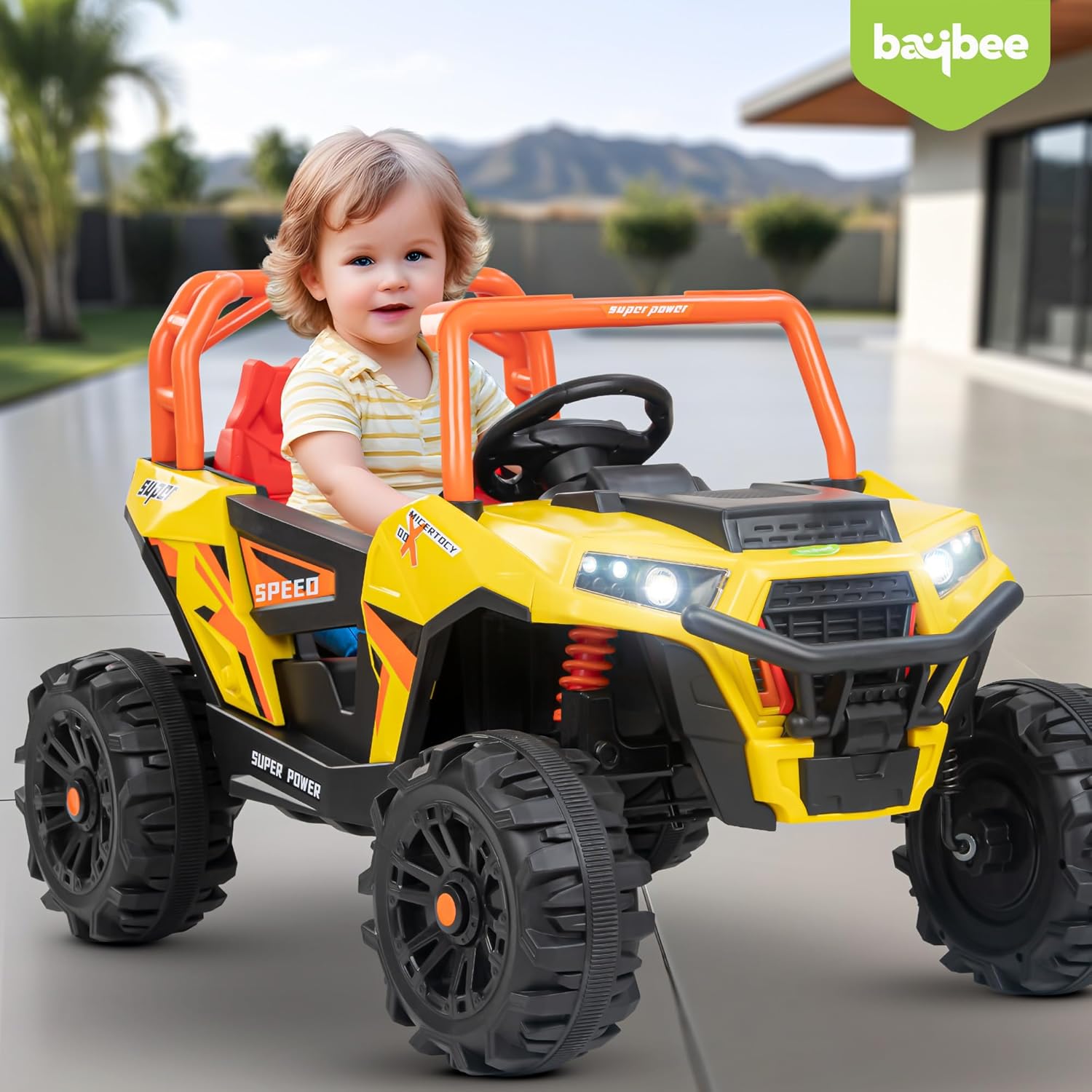 Derak Electric Jeep for Kids with Music, Lights & Suspension | 1-6 Years