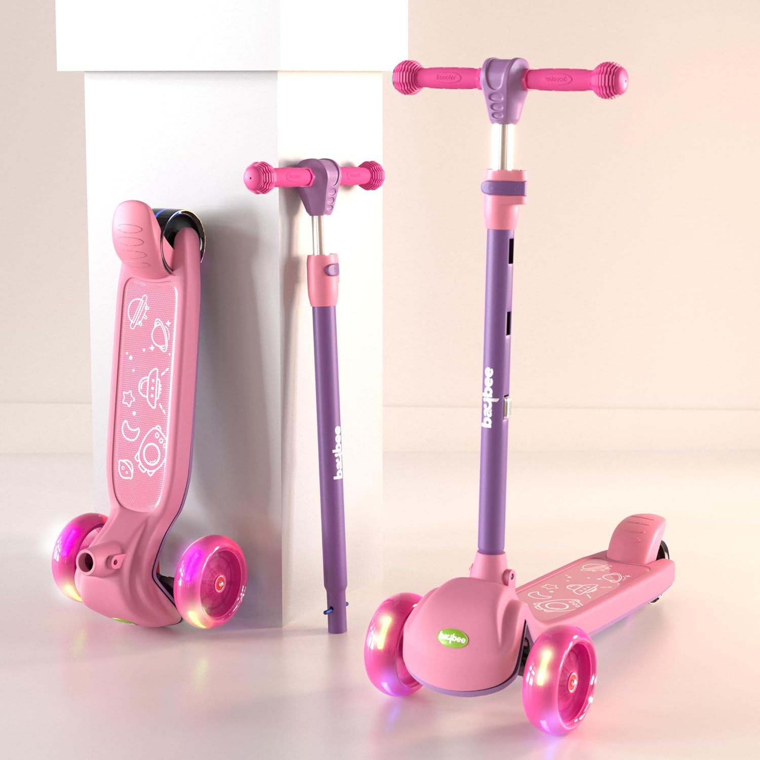 Blaze Storm Runner Scooter for Kids | 3 PU LED Lightup Wheels & Brake | Height Adjustable | 2-10 Years