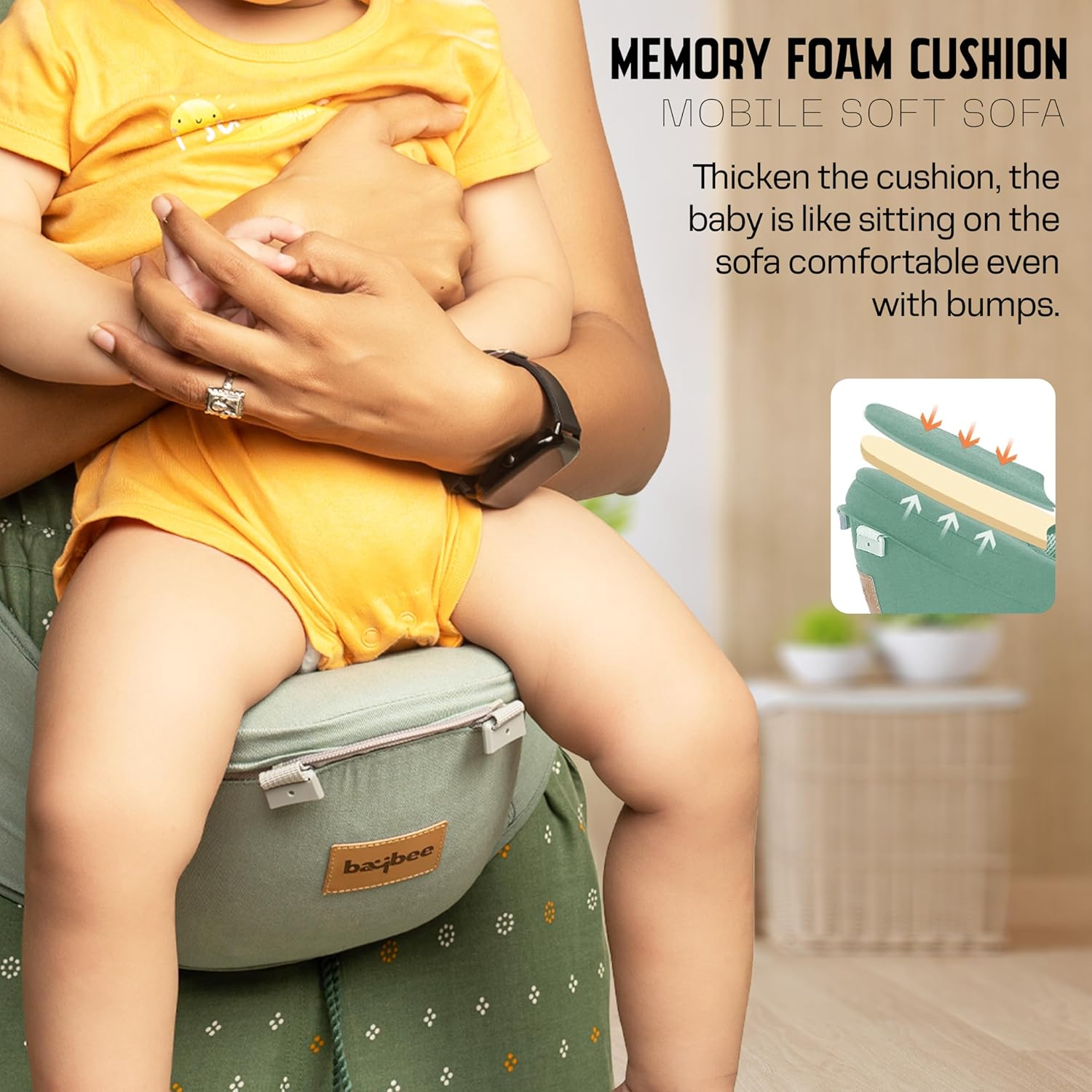 6 in 1 Ergo Hip Seat Baby Carrier | Kangaroo Bag with 6 Carry Positions for 3 to 24 Months