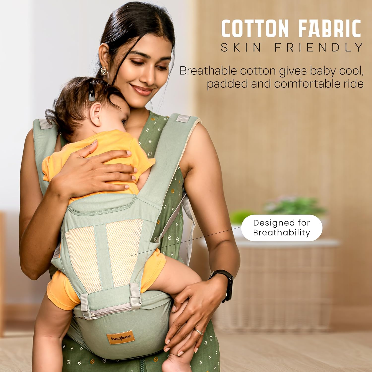 6 in 1 Ergo Hip Seat Baby Carrier | Kangaroo Bag with 6 Carry Positions for 3 to 24 Months