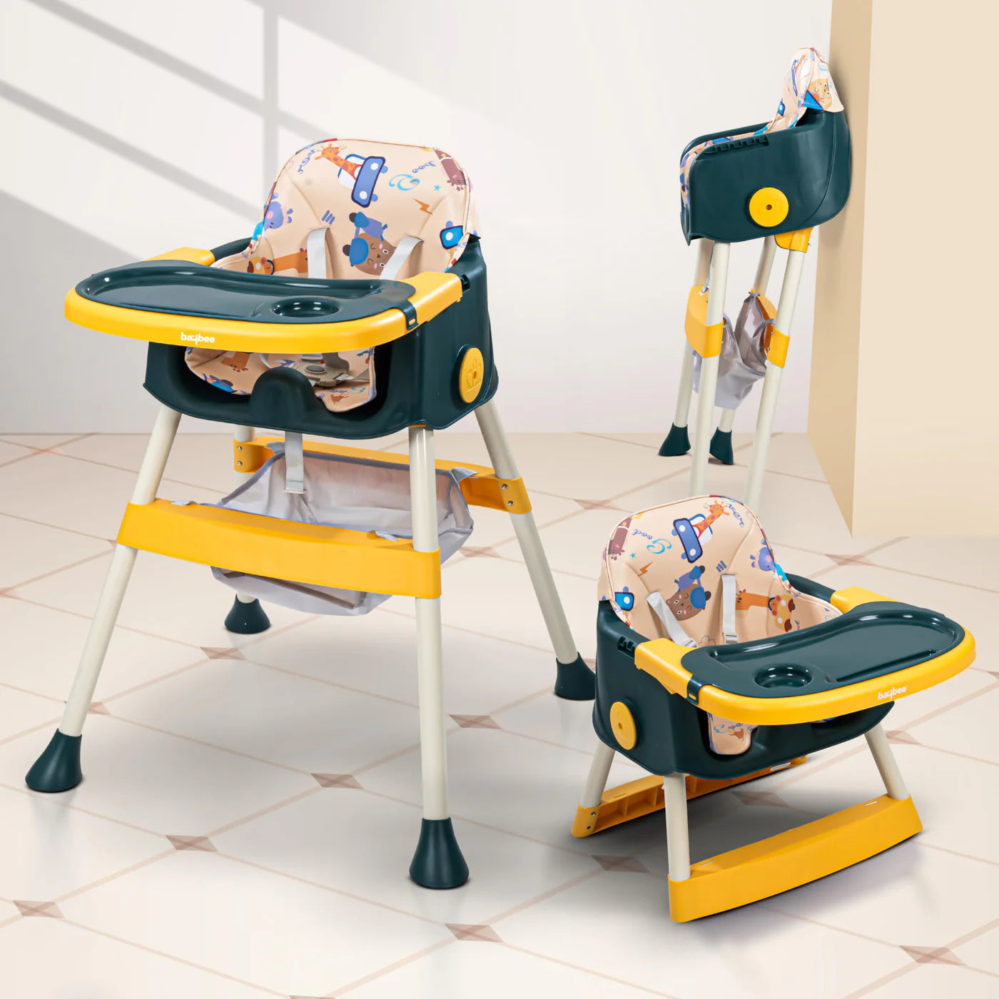 Minikin 3 in 1 Lola Baby High Chair | Convert to Booster Chair | Foldable Design