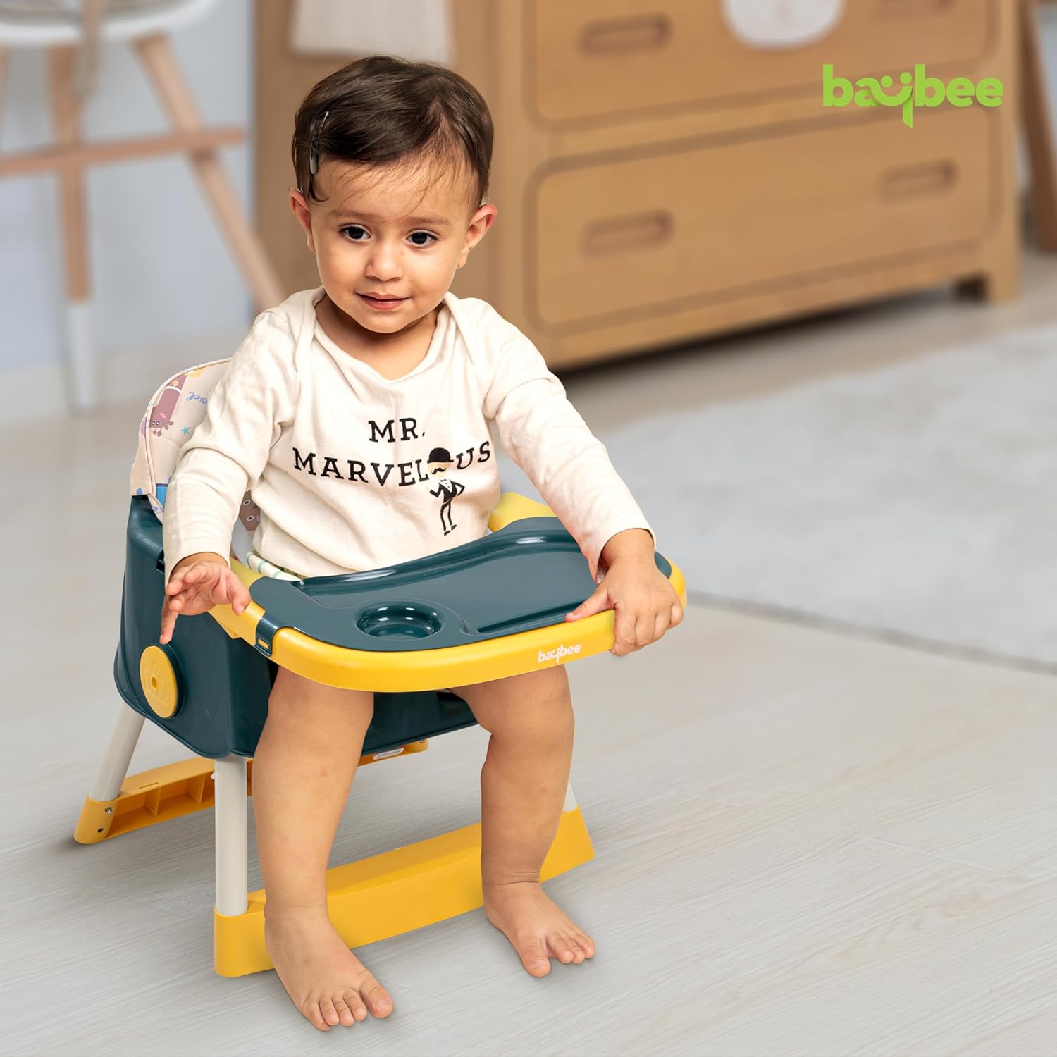 Minikin 3 in 1 Lola Baby High Chair | Convert to Booster Chair | Foldable Design