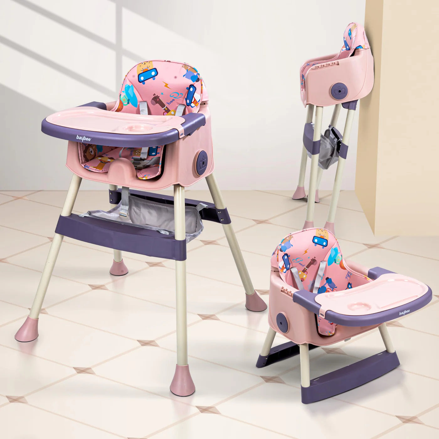 Minikin 3 in 1 Lola Baby High Chair | Convert to Booster Chair | Foldable Design