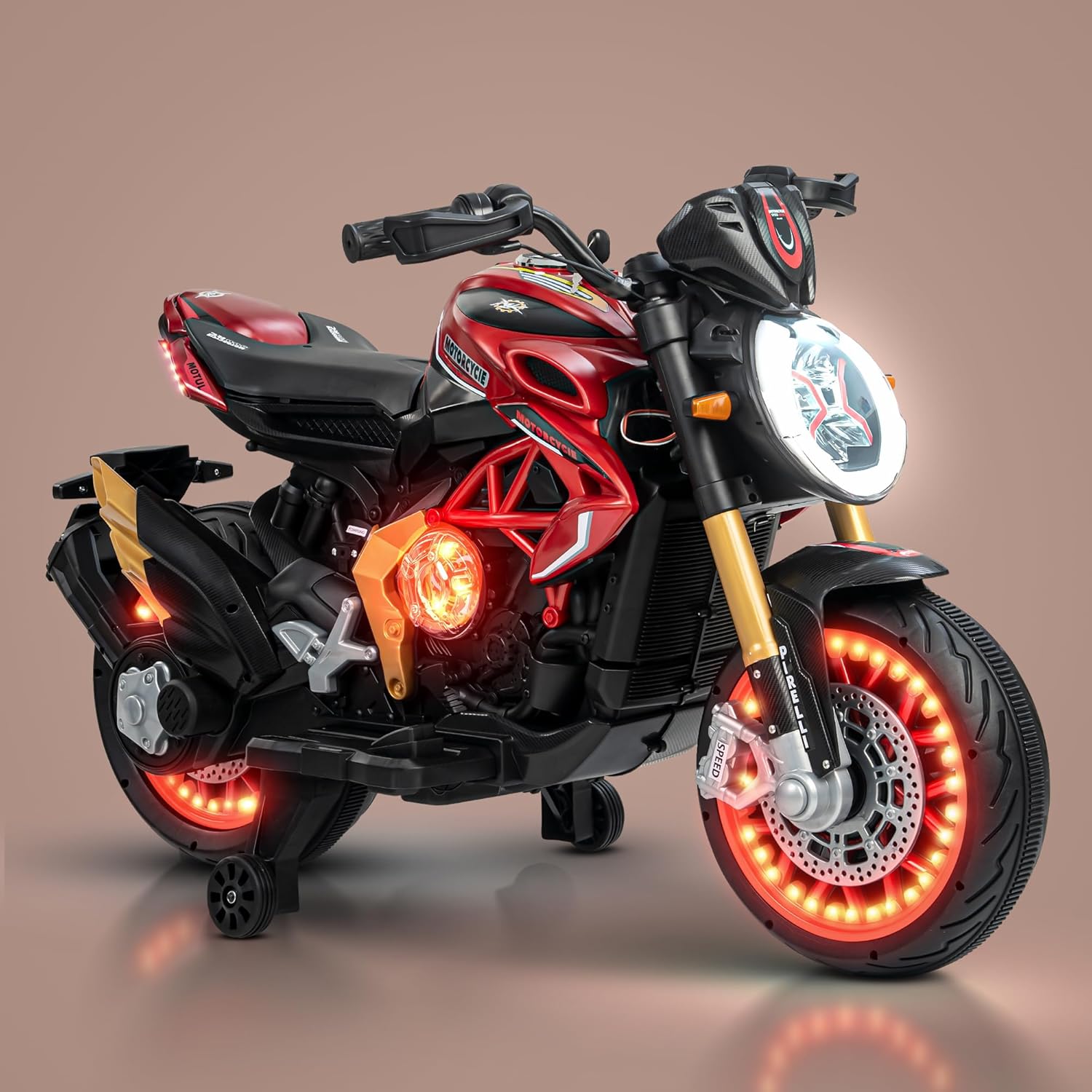 MTK Kids Electric Rechargeable Bike with Accelerator, Music & Light | 2-10 Years