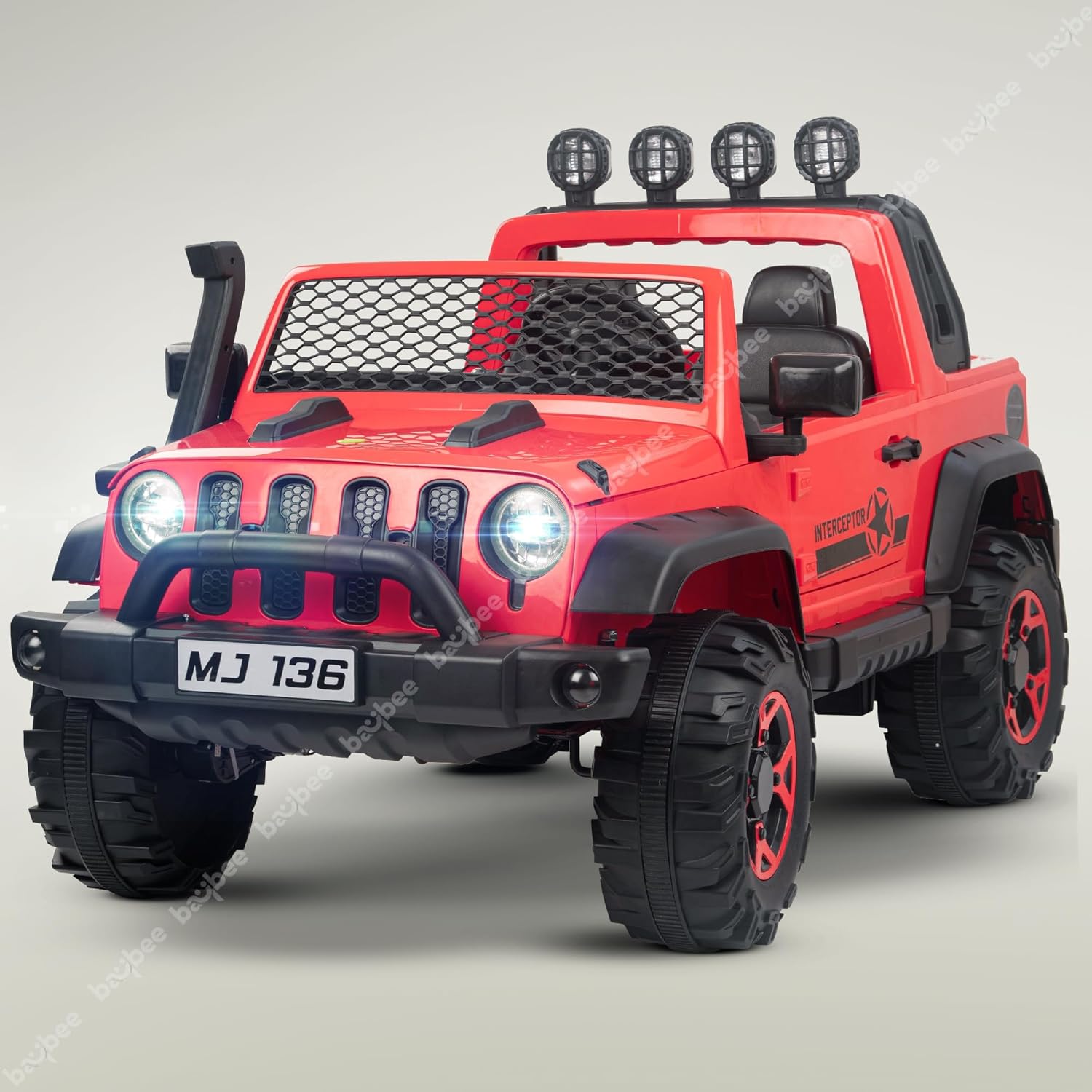 Minikin Atom 4X4 Monster Rechargeable Jeep | Indias Largest Toy Jeep | 4 Motors I Premium Quality | Top End Configuration | 1-10 Years