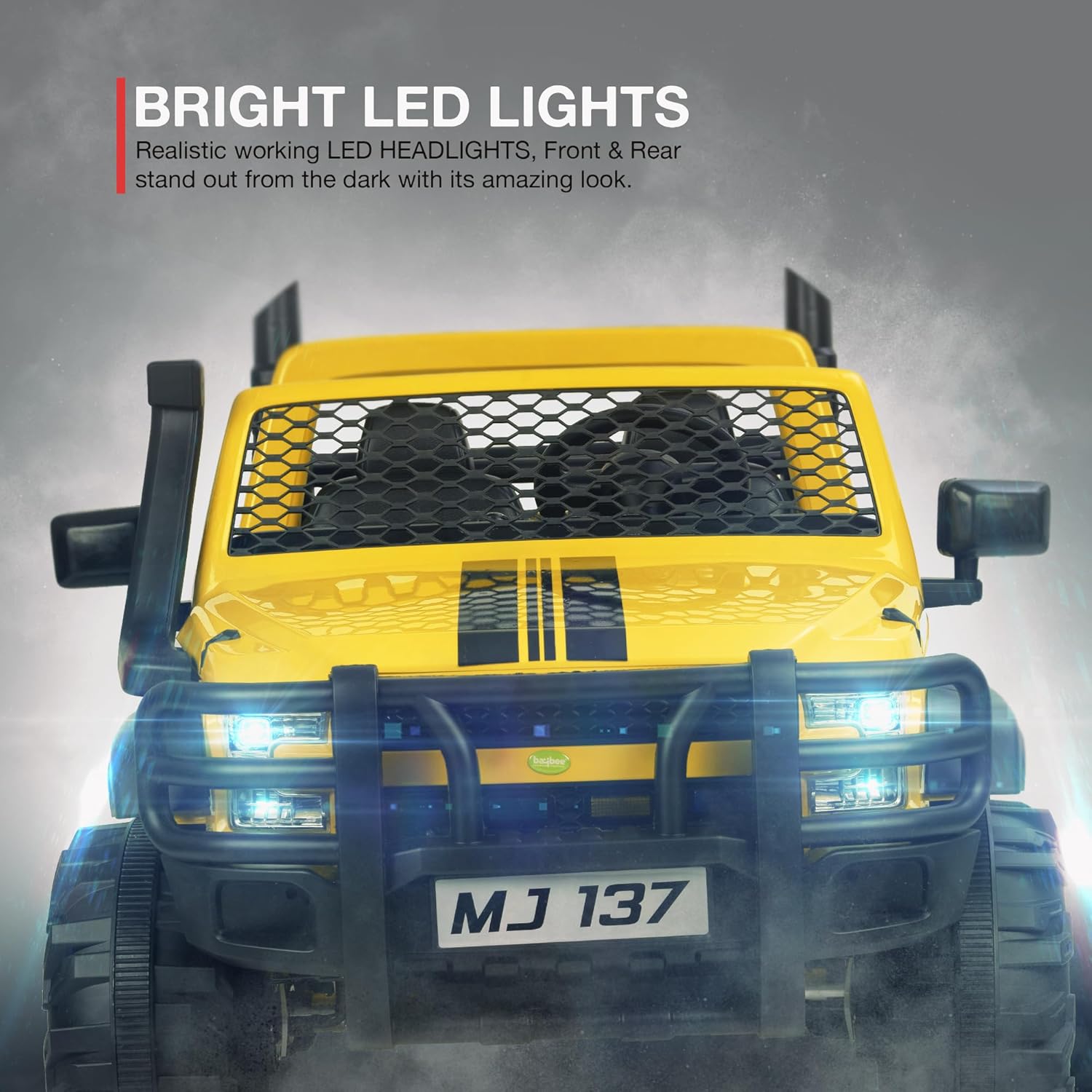 Rampage 4x4 India's Largest Kids Electric Jeep | Inbuilt Bluetooth, Music & Lights | 1-12 Years