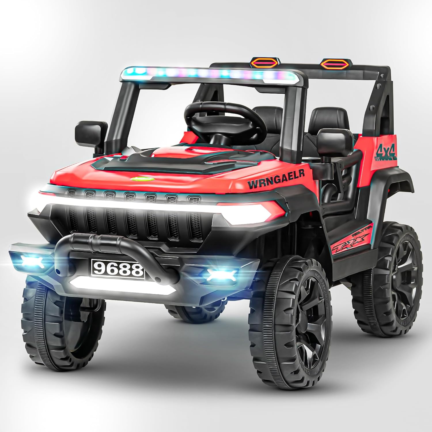 Minikin Wagon Electric Rechargeable Jeep | RGB Light & Music | 1-6 Years