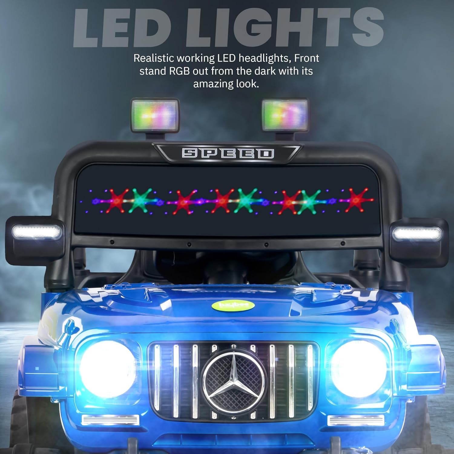 Minikin Maestro 4X4 Kids Electric Rechargeable Jeep | Ride On Toy Car with Light, Music | 1-6 Years
