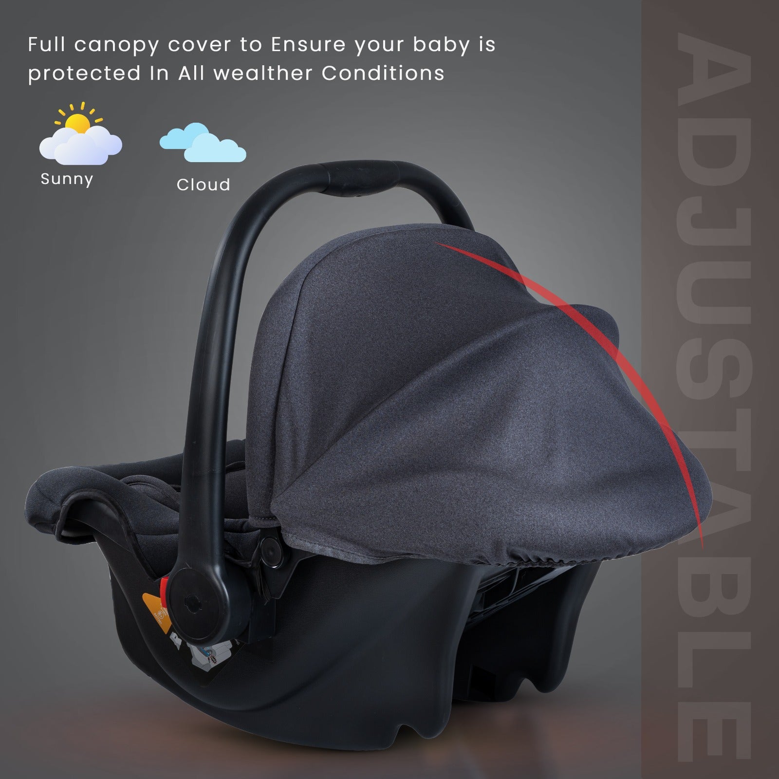 Minikin 4 in 1 Multi Purpose Baby Carry Cot Cum Carseat Cum Rocker I NB-15 Months