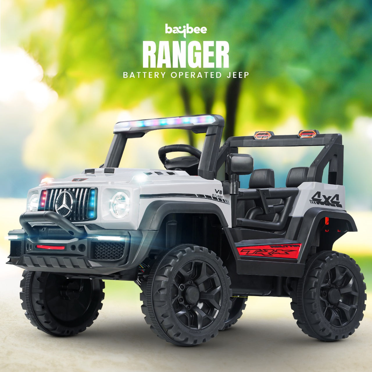 Minikin Ranger Electric Rechargeable Jeep | RGB Light & Music | 1-6 Years