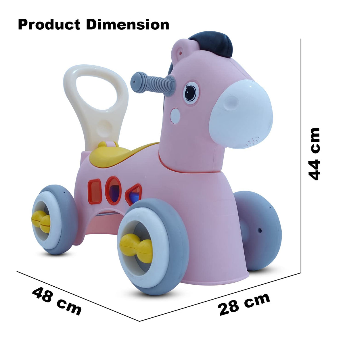 Minikin Giraffe Ride-On For Kids With Shape Sorting Activity I 1-4 Yea ...