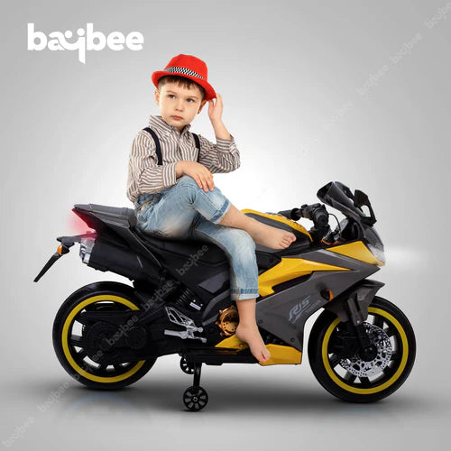 Minikin R15 Rechargeable Kids Bike Superbike | Large Size Top Spec | Handle Accelerator | 45KG Capacity I 2-10 Years