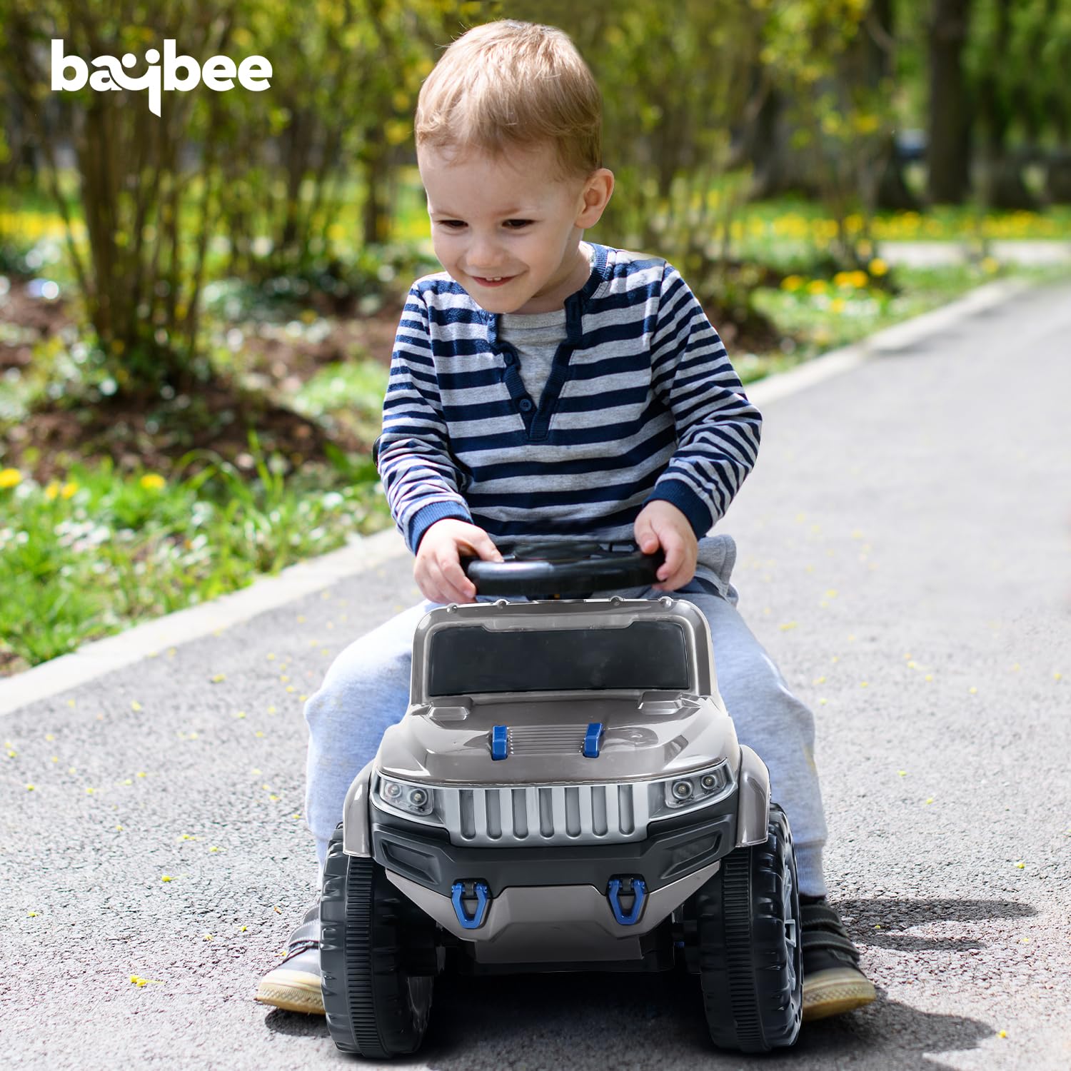 Minikin Speedy Push Rideon Car | Music & LED Light | 1-5 Years