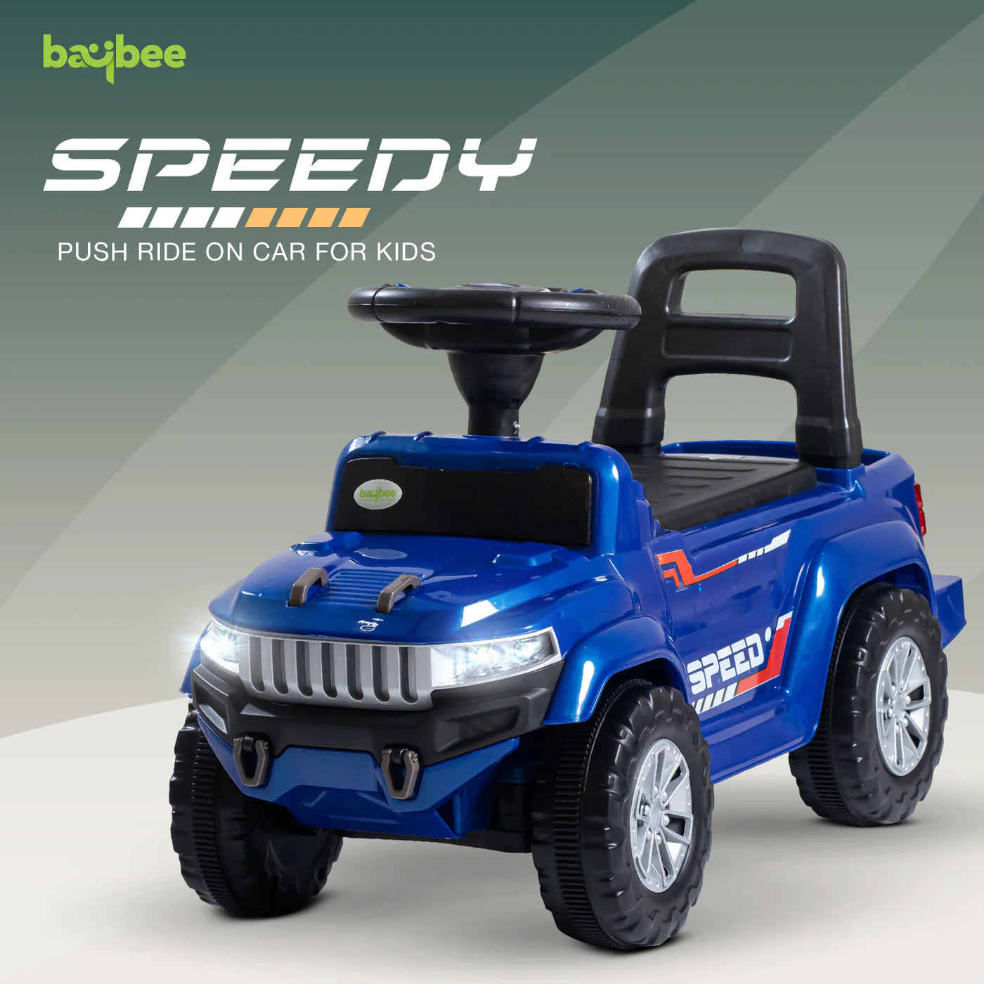 Minikin Speedy Push Rideon Car | Music & LED Light | 1-5 Years