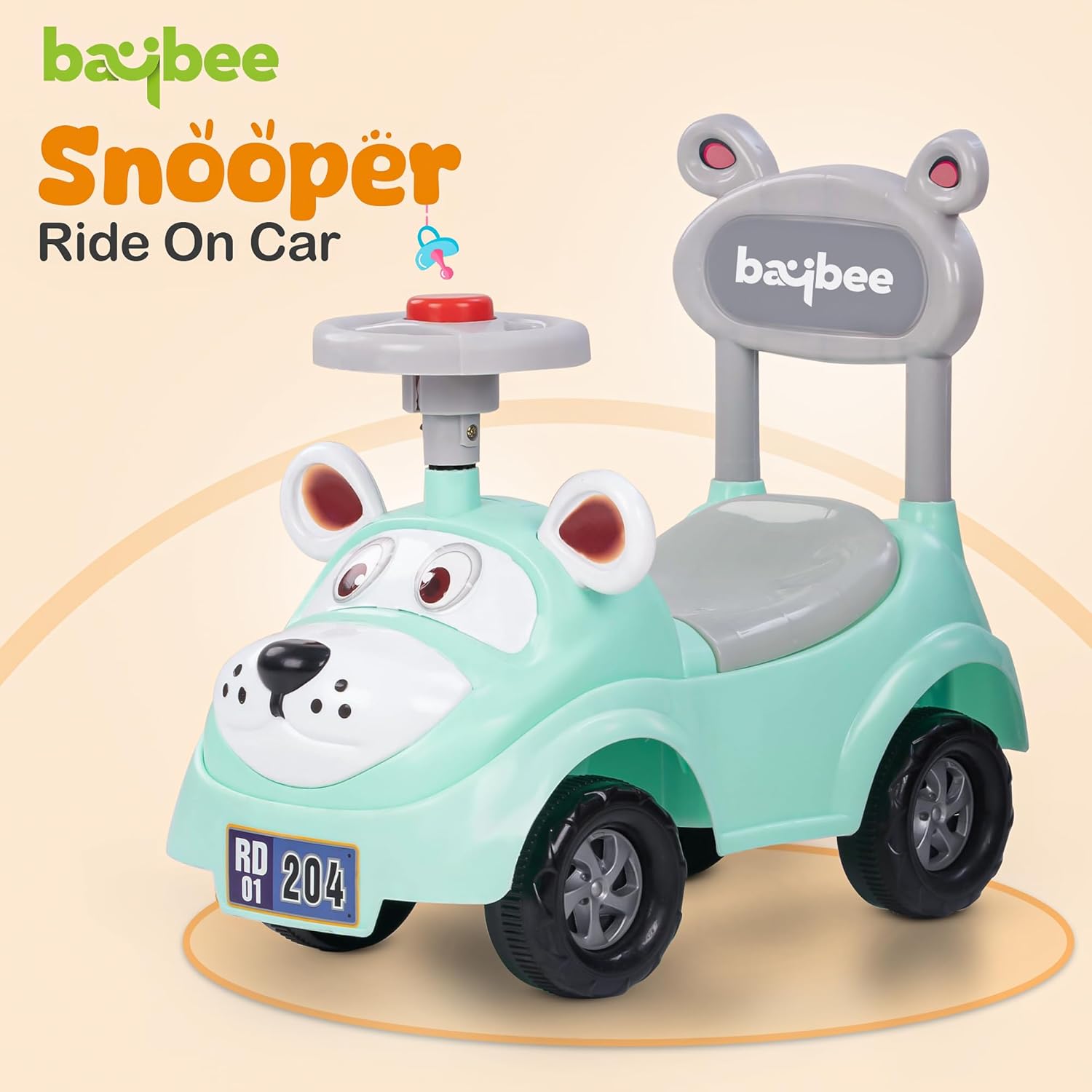 Minikin Snooper Baby Kids Ride on Push Car | Music & Horn | 1 to 3 Years