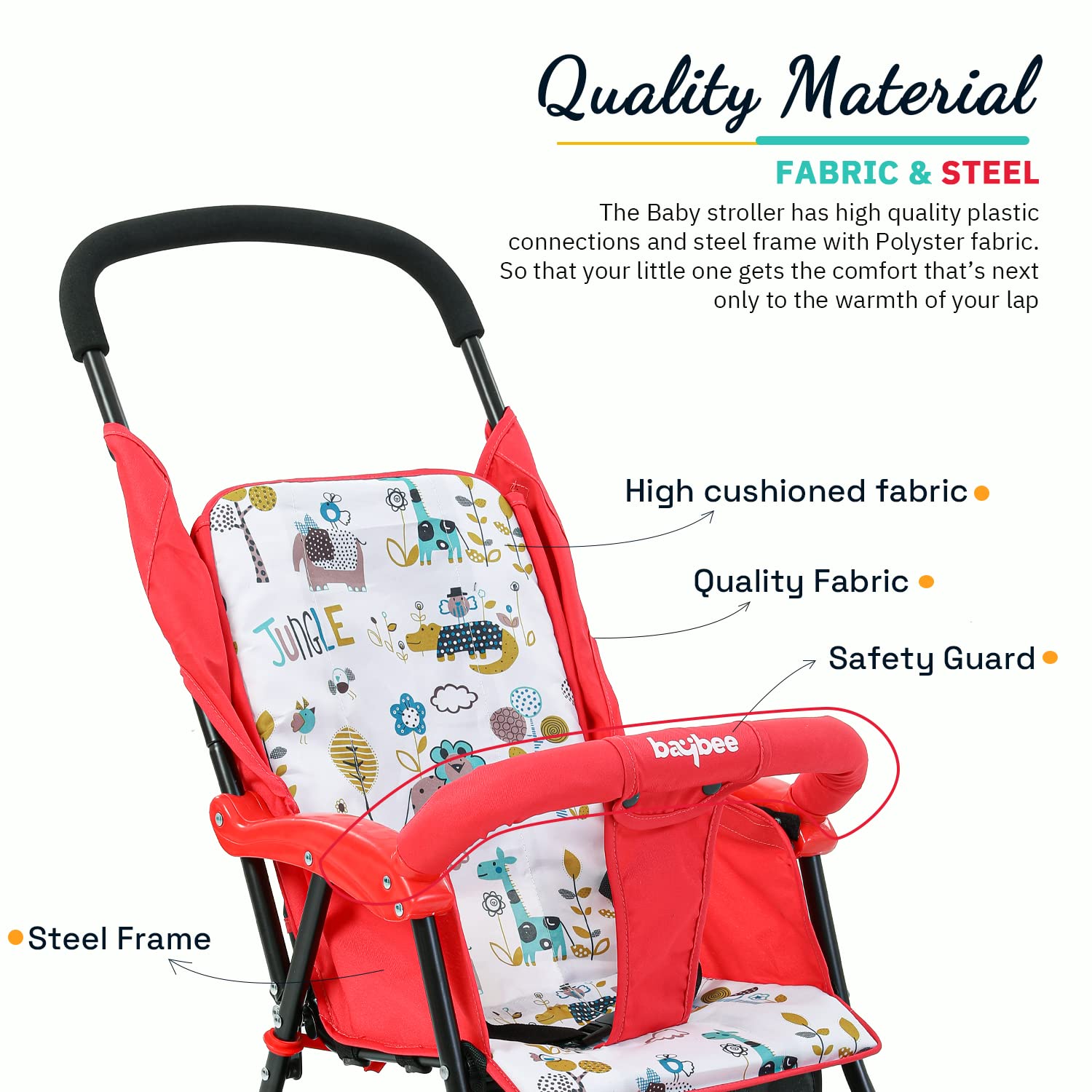 Taro Foldable Baby Stroller - Lightweight & Travel-Friendly (Newborn to 3 Years)