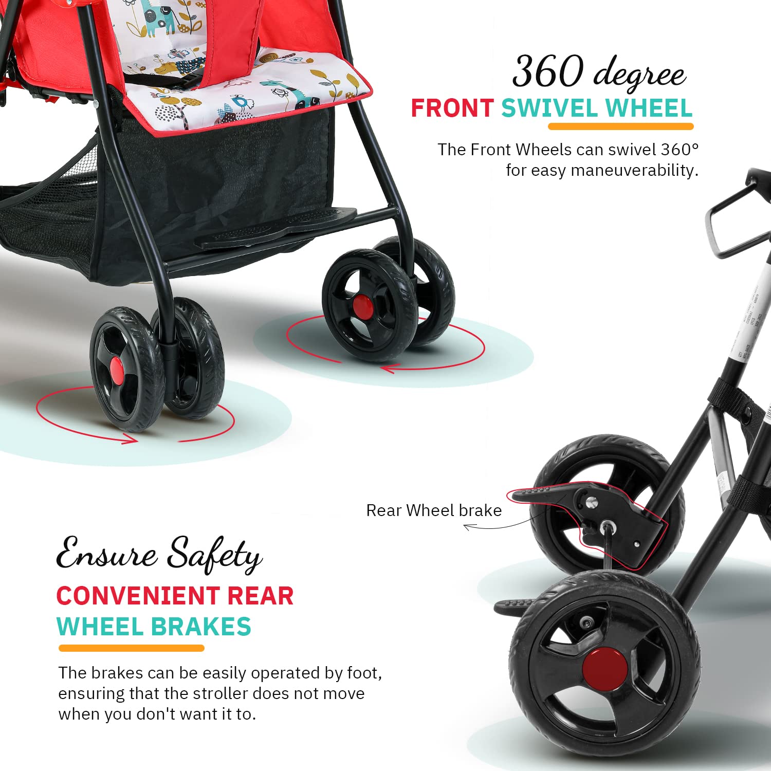 Taro Foldable Baby Stroller - Lightweight & Travel-Friendly (Newborn to 3 Years)