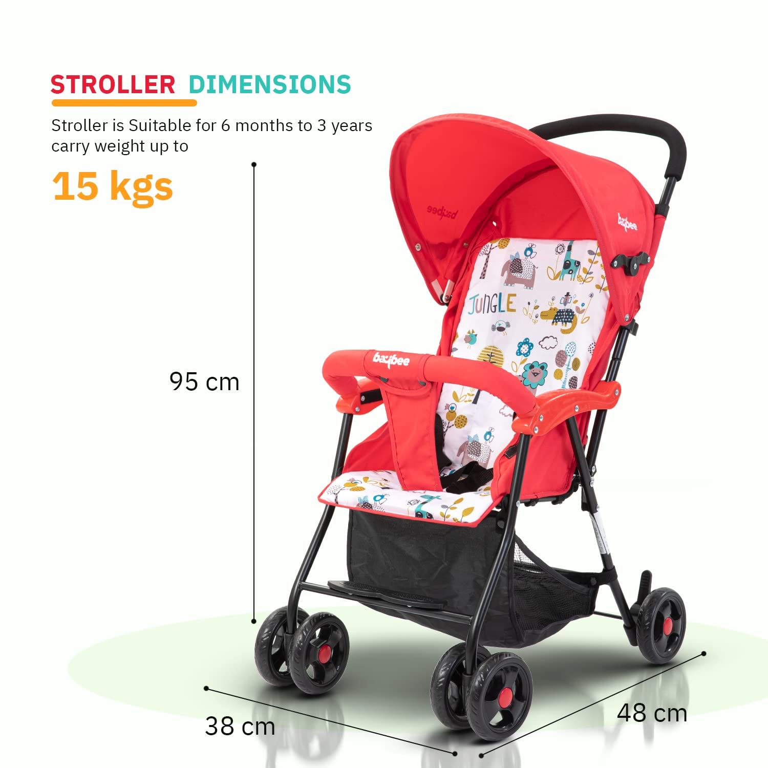 Taro Foldable Baby Stroller - Lightweight & Travel-Friendly (Newborn to 3 Years)