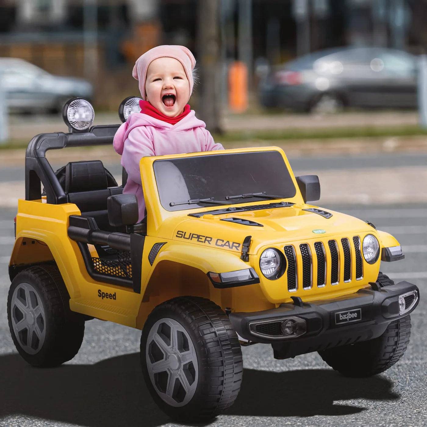 Minikin Thaar 4x4 Electric Rechargeable  Kids  Jeep I Large Size I 1-8 Years