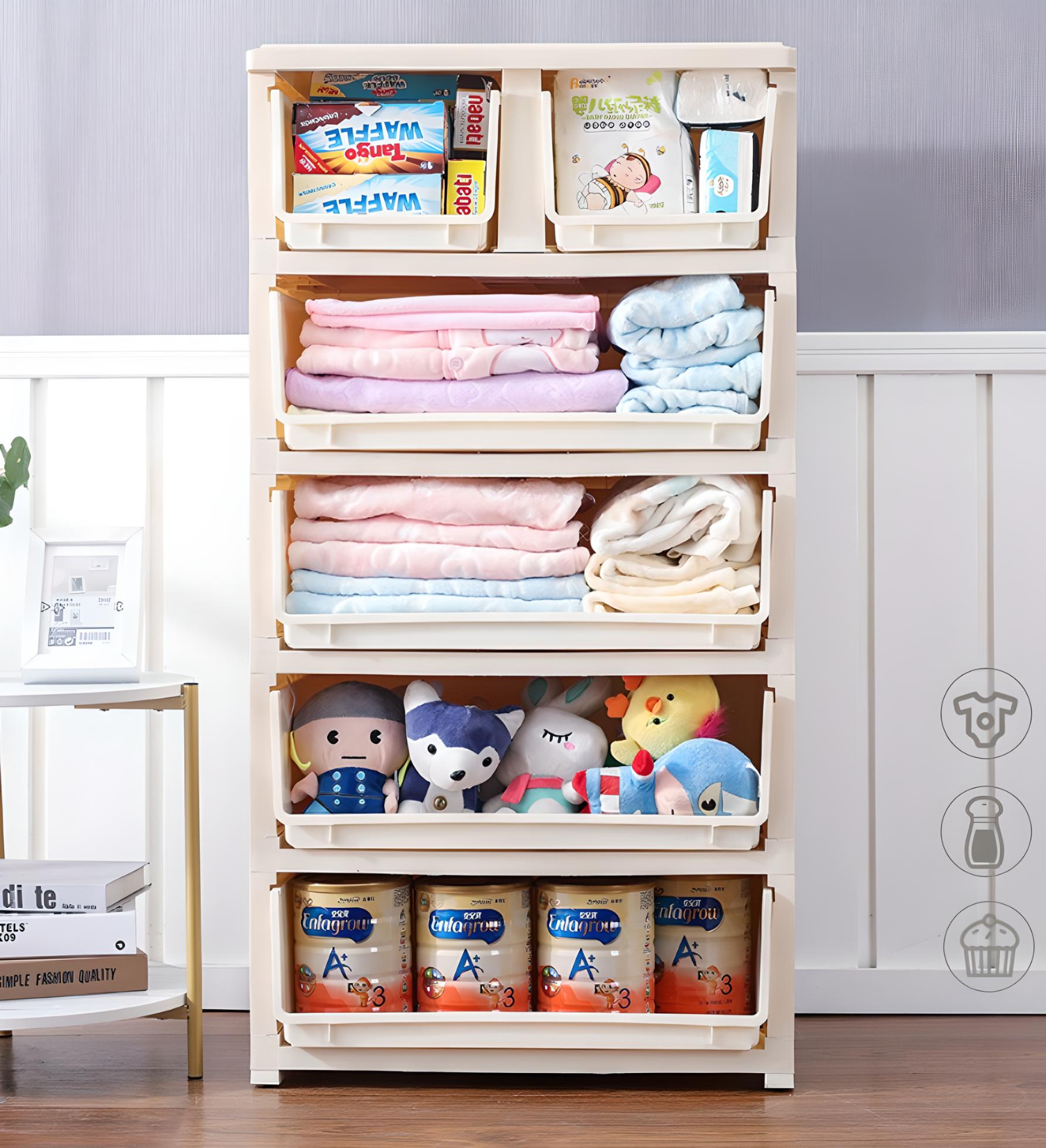 Baby clothes storage outlet furniture